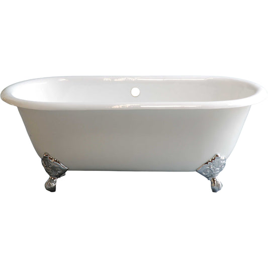 Strom Living Mendocino Cast Iron with 5' Double Ended Clawfoot Tub and 7" Faucet Holes