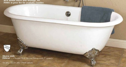 Strom Living Mendocino Cast Iron with 5' Double Ended Clawfoot Tub and 7" Faucet Holes