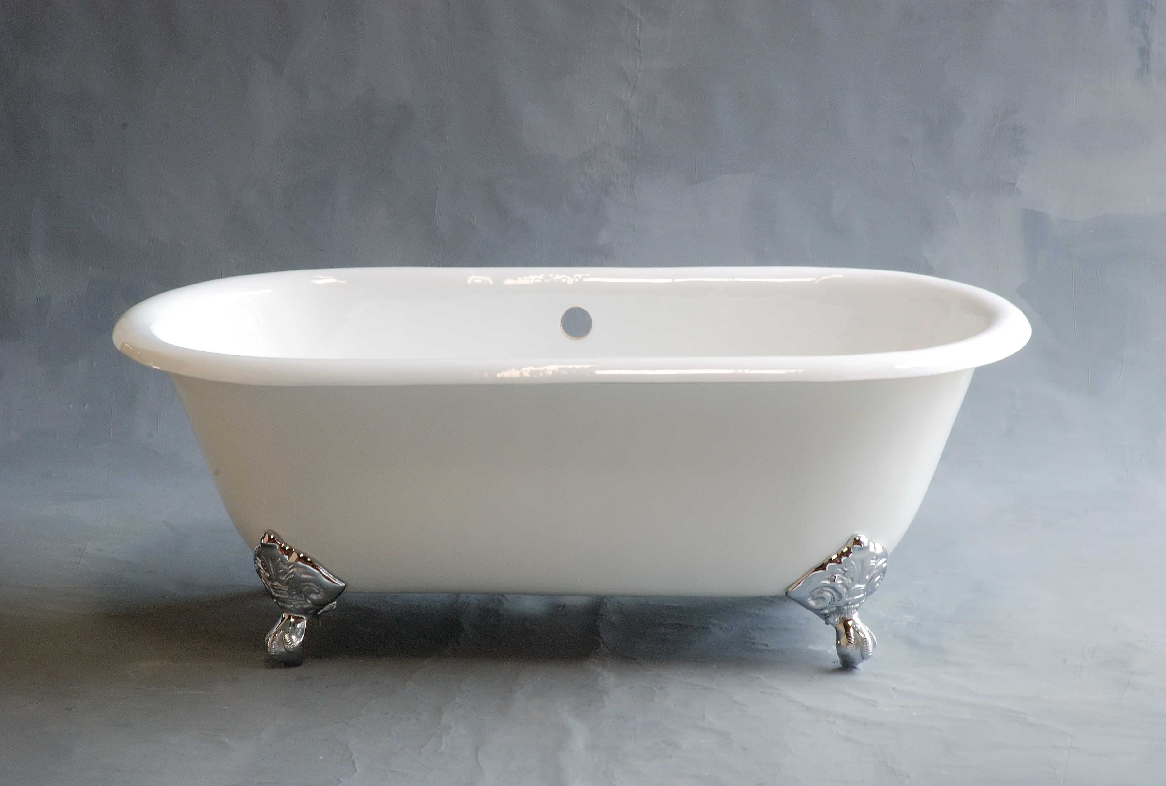 The Mendocino 5' Cast Iron Double Ended Clawfoot Tub and 7" Faucet Holes P0882 | Strom Living
