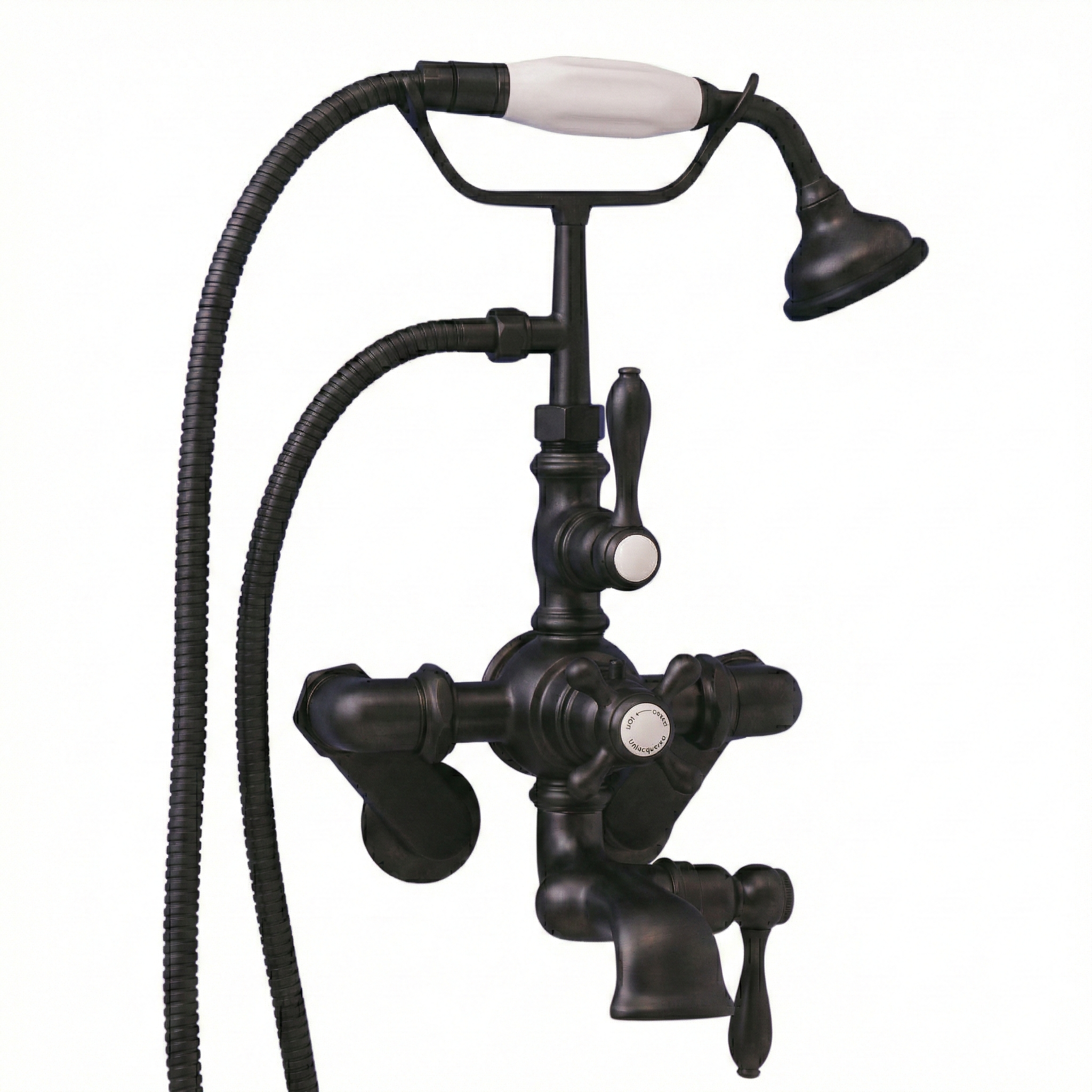 Thermostatic British Telephone Faucet P0889 | Strom Living Satin Black - Tub Fillers
