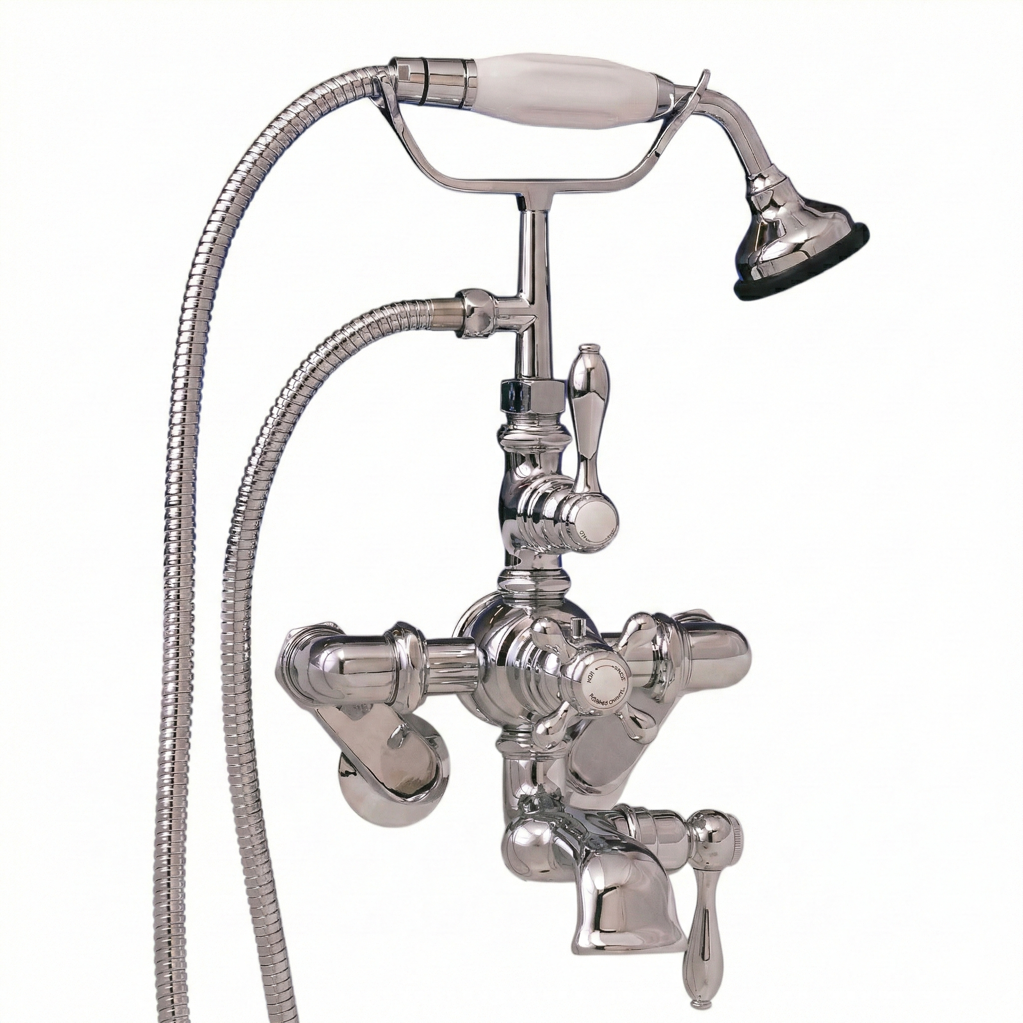 Thermostatic Tub Faucet with Adjustable Centers and Handheld Shower P0889 | Strom Living Chrome - Tub Fillers