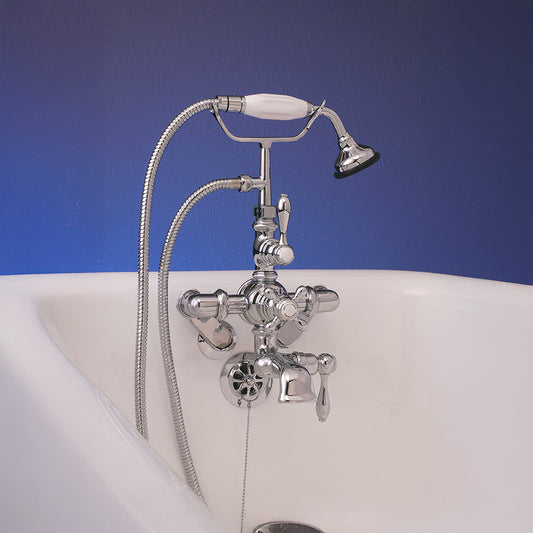 Strom Living Thermostatic Tub Faucet with Adjustable Centers and Handheld Shower