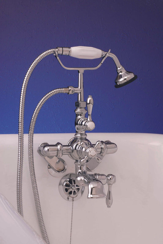Strom Living Thermostatic Tub Faucet with Adjustable Centers and Handheld Shower