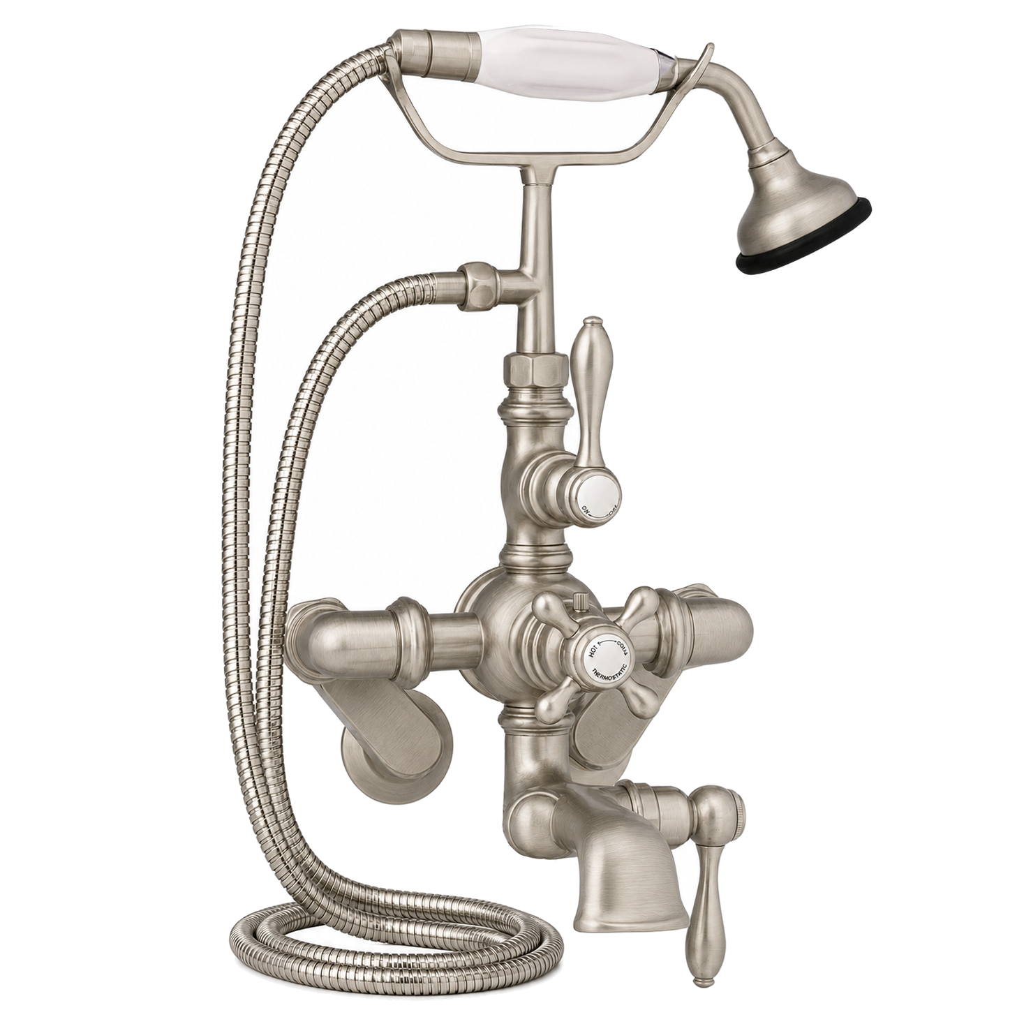 Thermostatic British Telephone Faucet P0889 | Strom Living Matte Nickel - Tub Fillers