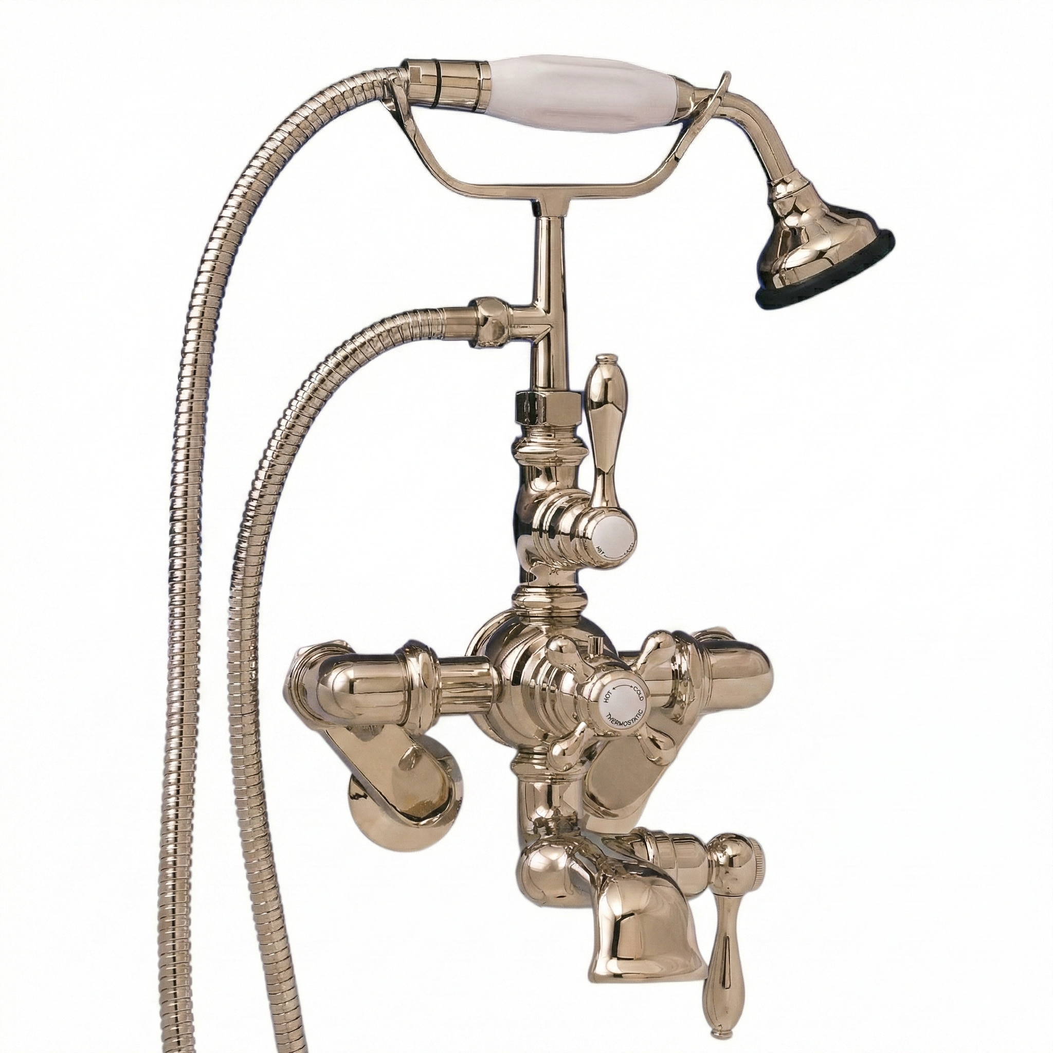 Thermostatic British Telephone Faucet P0889 | Strom Living Polished Nickel - Tub Fillers