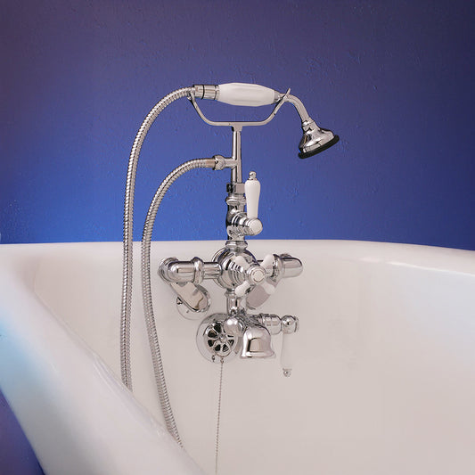 Strom Living Thermostatic Tub Faucet with Adjustable Centers and Handheld Shower