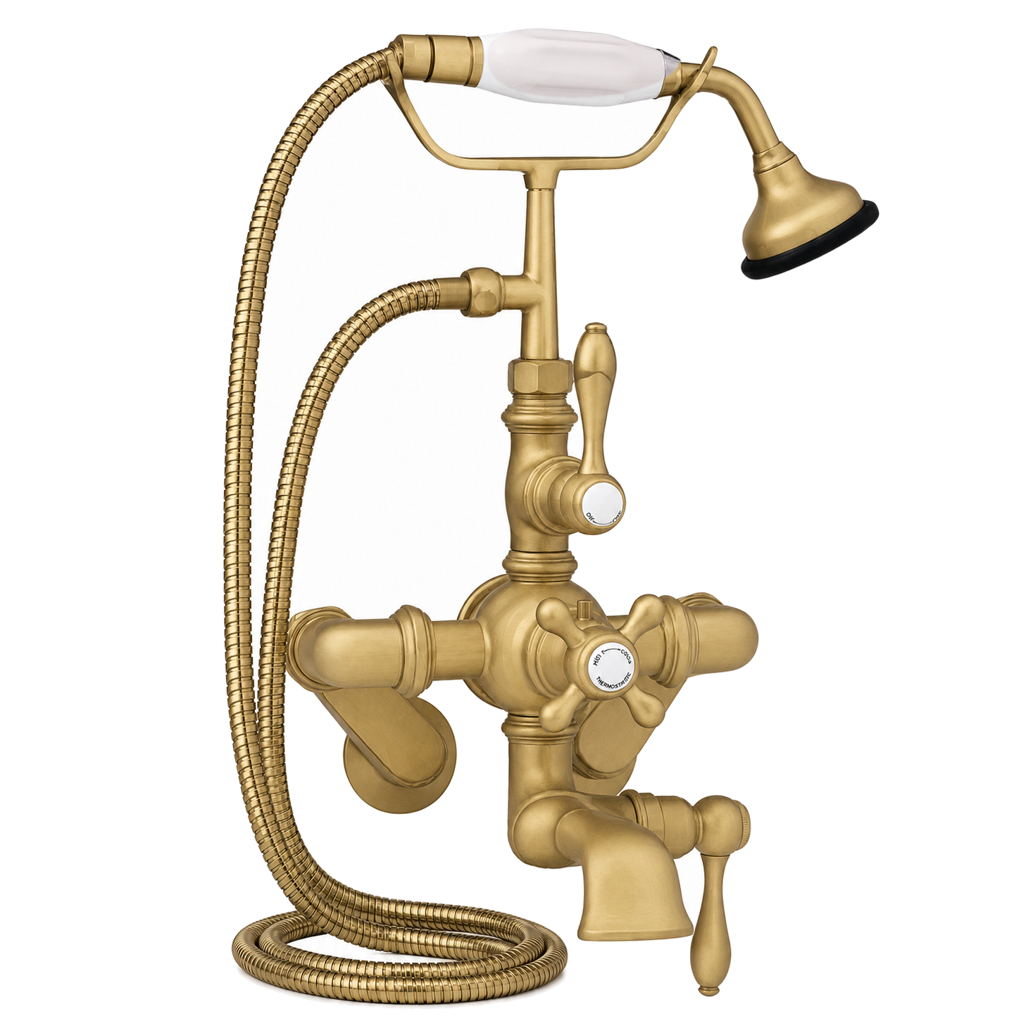Thermostatic British Telephone Faucet P0889 | Strom Living Raw Brass - Tub Fillers