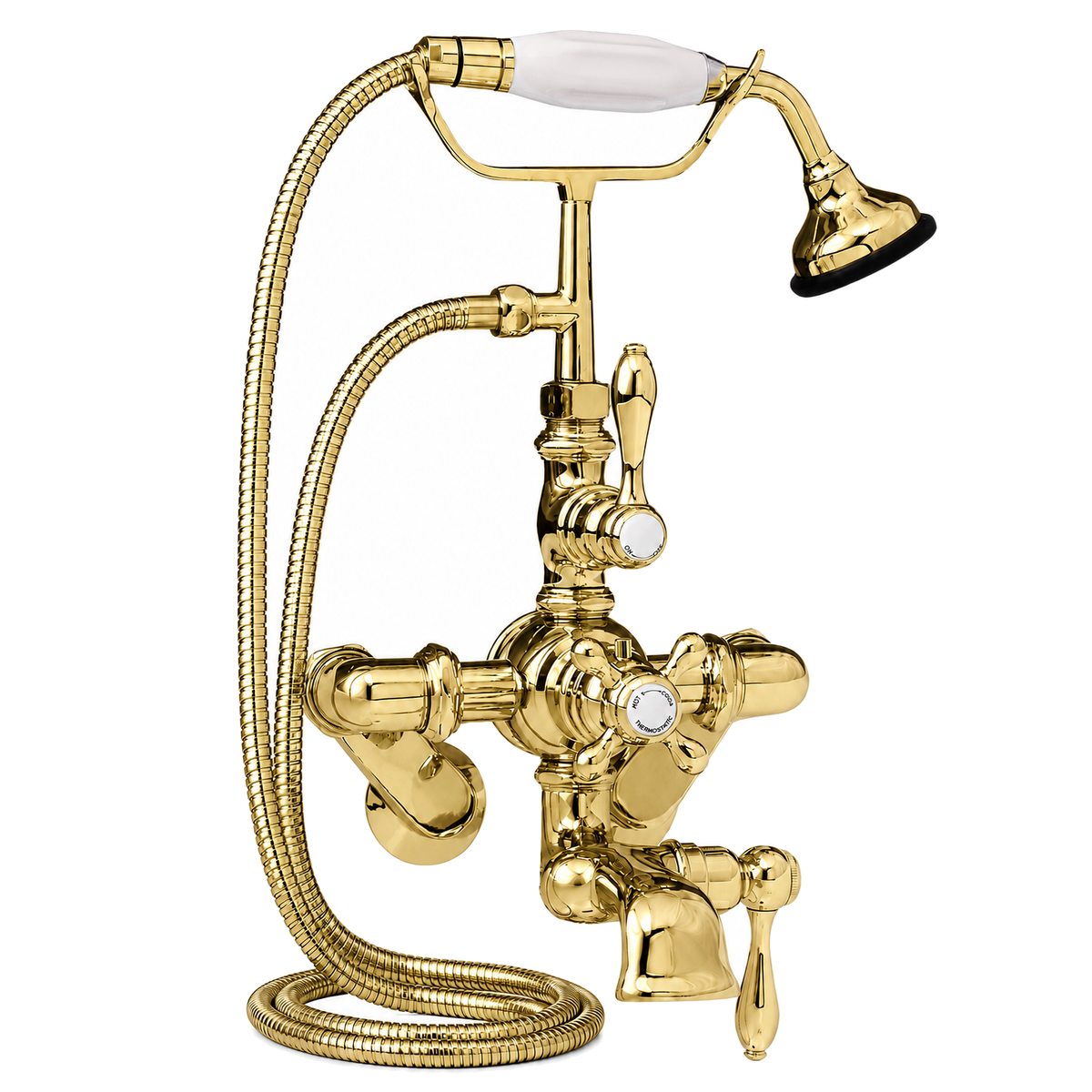 Thermostatic British Telephone Faucet P0889 | Strom Living Supercoat Brass - Tub Fillers