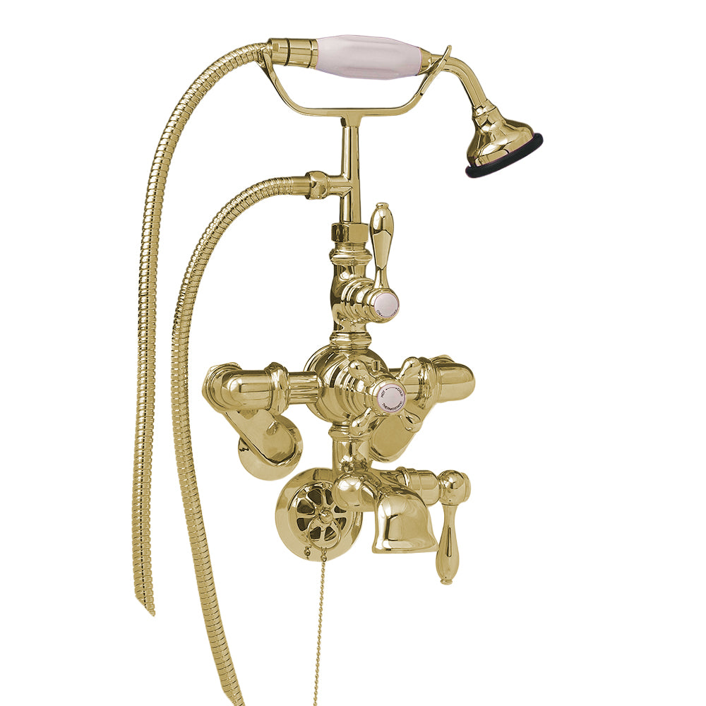 Strom Living Thermostatic Tub Faucet with Adjustable Centers and Handheld Shower