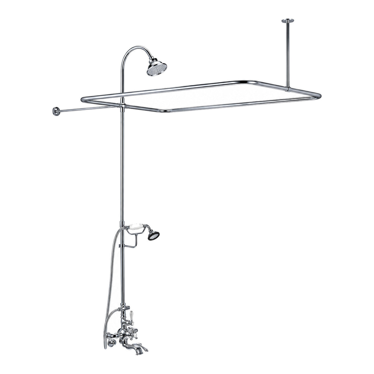 Thermostatic Tub Enclosure Shower System P0890 in Chrome