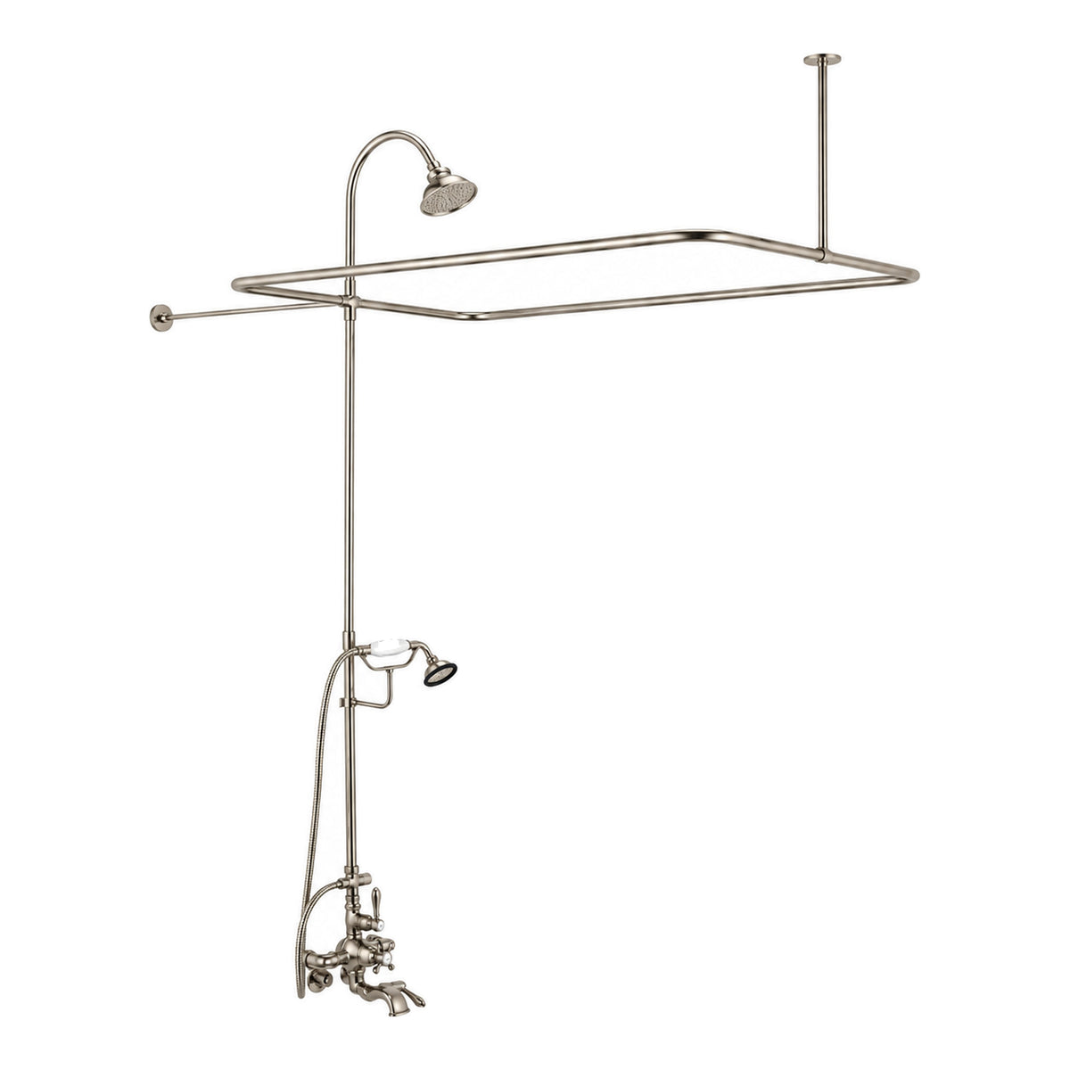 Thermostatic Tub Enclosure Shower System P0890 in Polished Nickel