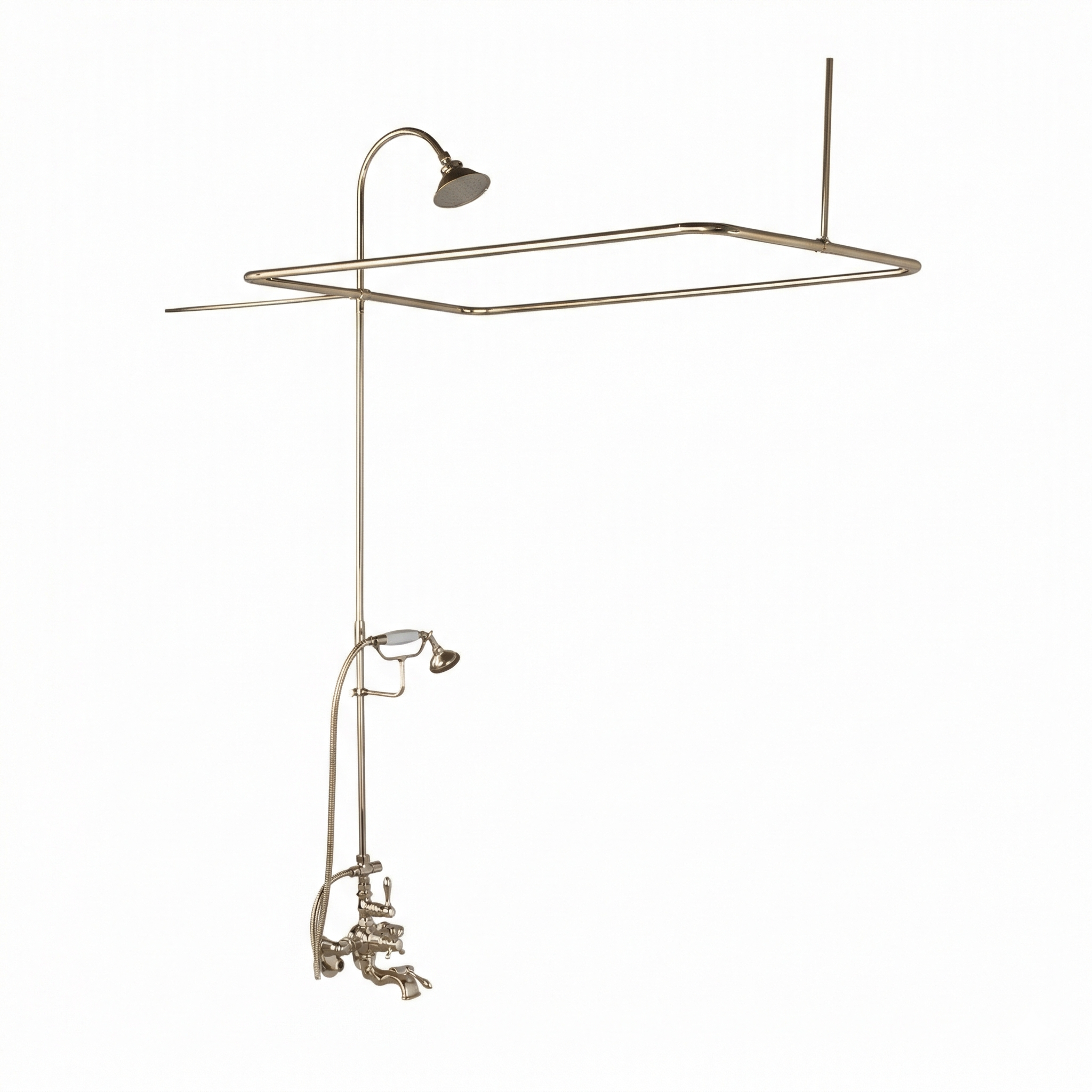 Thermostatic Tub Enclosure Shower System P0890 | Strom Living Polished Nickel 4" OD) Enclosure - Showers
