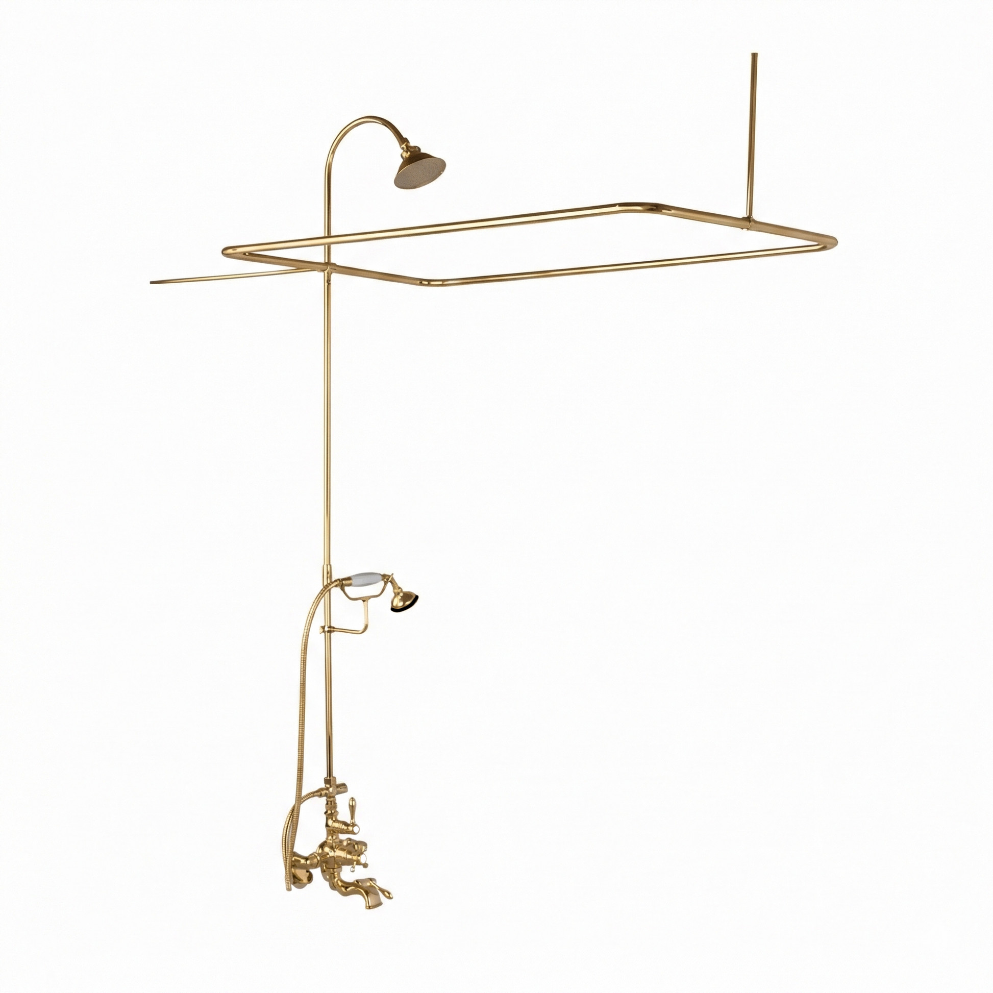 Thermostatic Tub Enclosure Shower System P0890 | Strom Living Supercoat Brass 4" OD) Enclosure - Showers