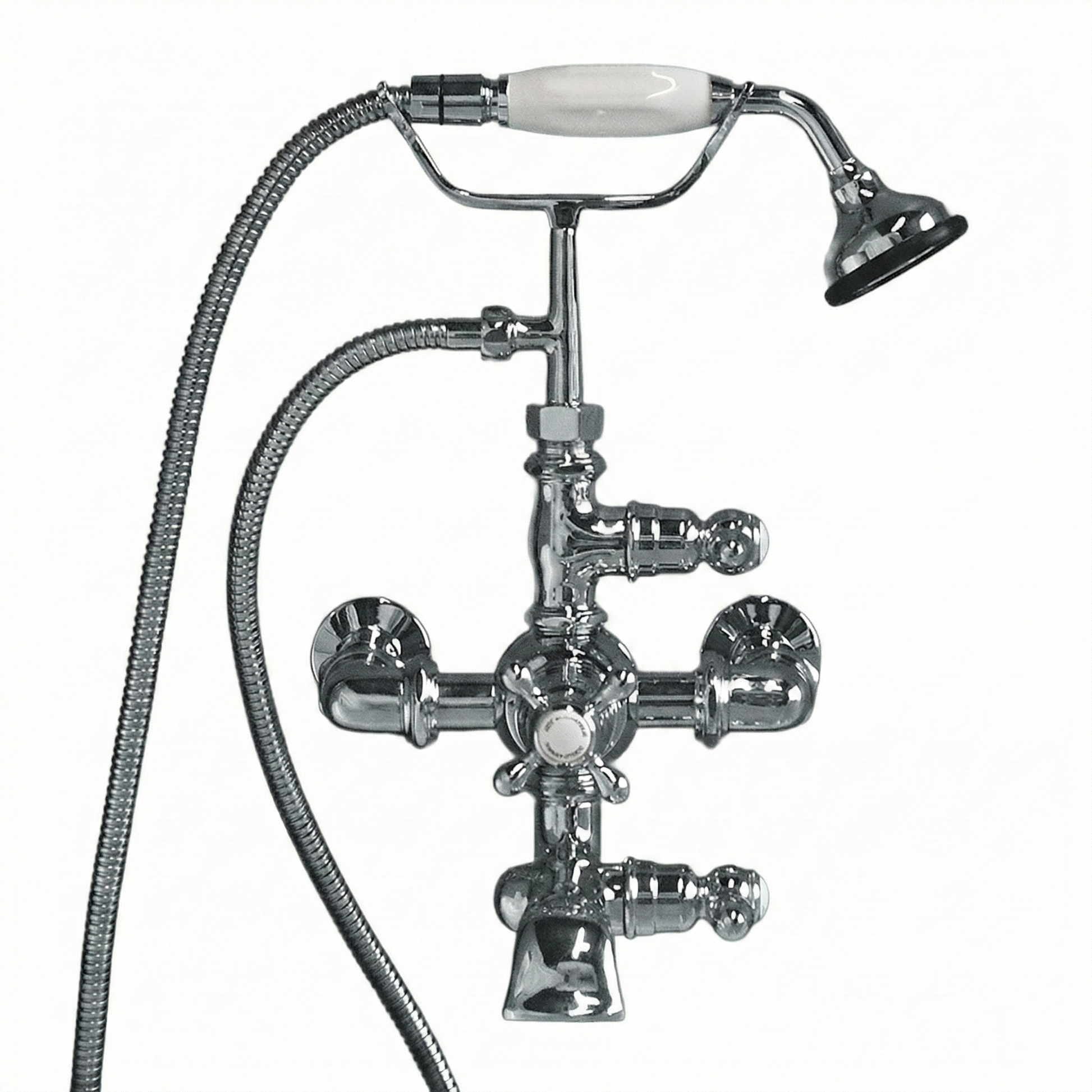 Thermostatic Wall Mount Tub Faucet w/ Handheld P0894 | Strom Living Chrome - Tub Fillers