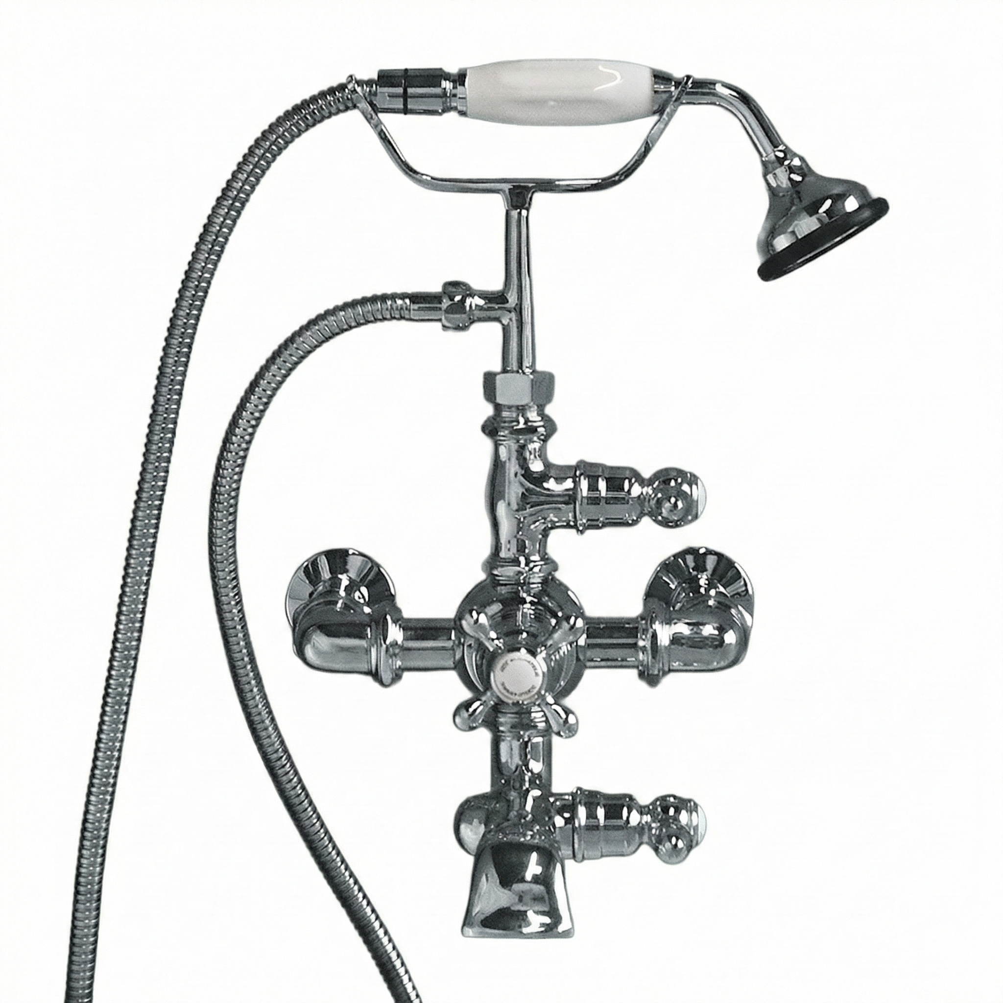 Thermostatic Wall Mount Tub Faucet w/ Handheld P0894 | Strom Living Chrome - Tub Fillers