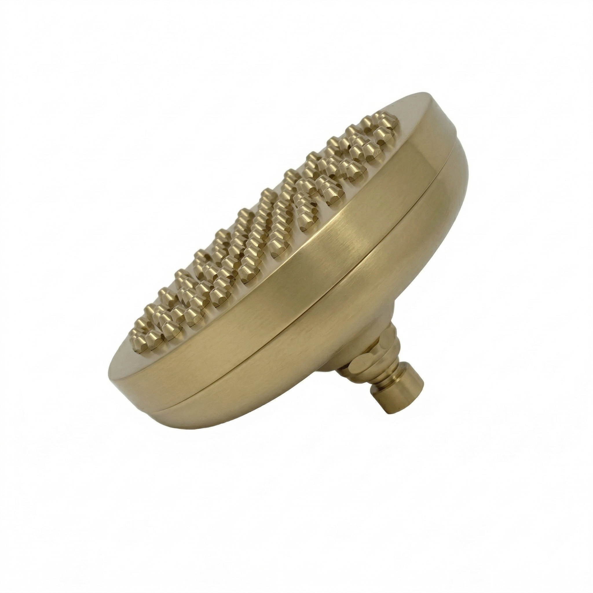Strom Living Shower Head 8” Diameter Raw Brass - Shower Components