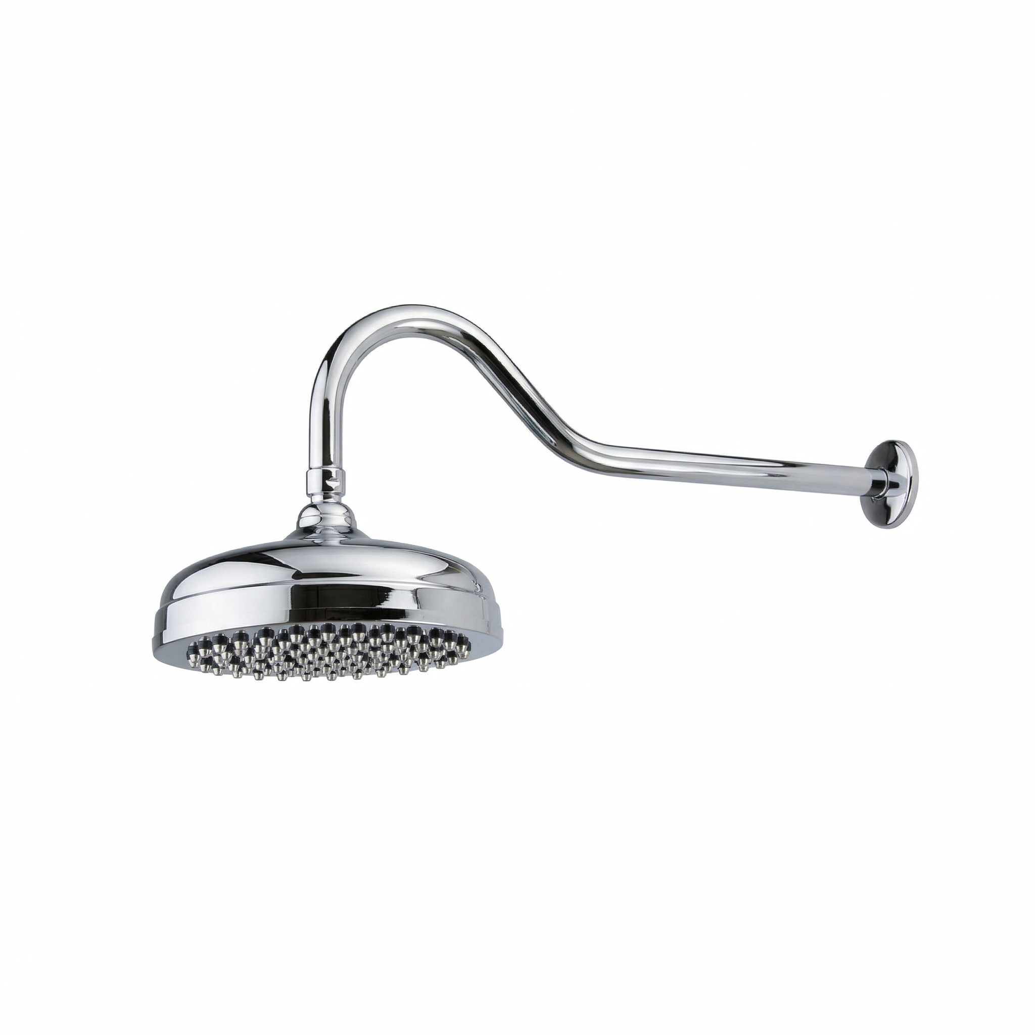 Strom Living Gooseneck Showerhead 8" Diameter with 2.5 GPM Chrome - Shower Components
