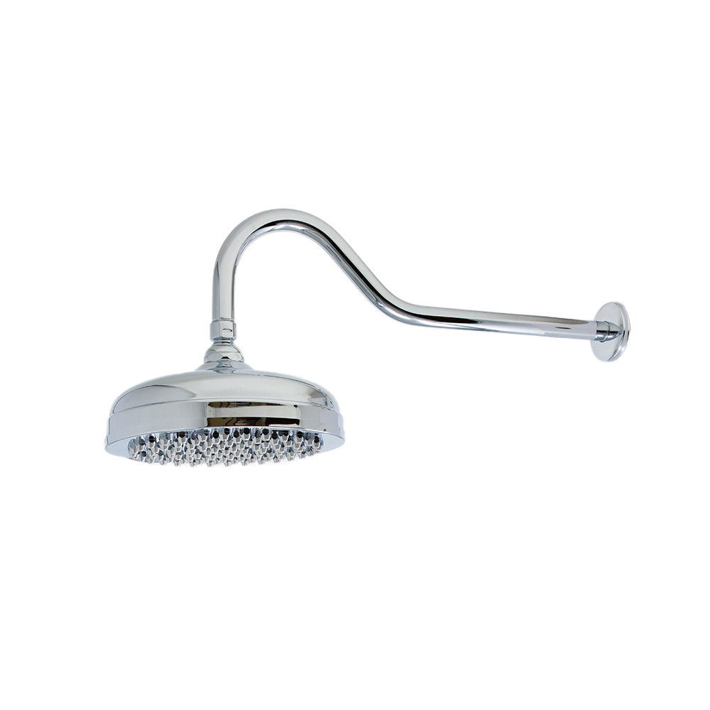 Strom Living Gooseneck Showerhead 8" Diameter with 2.5 GPM - Shower Components