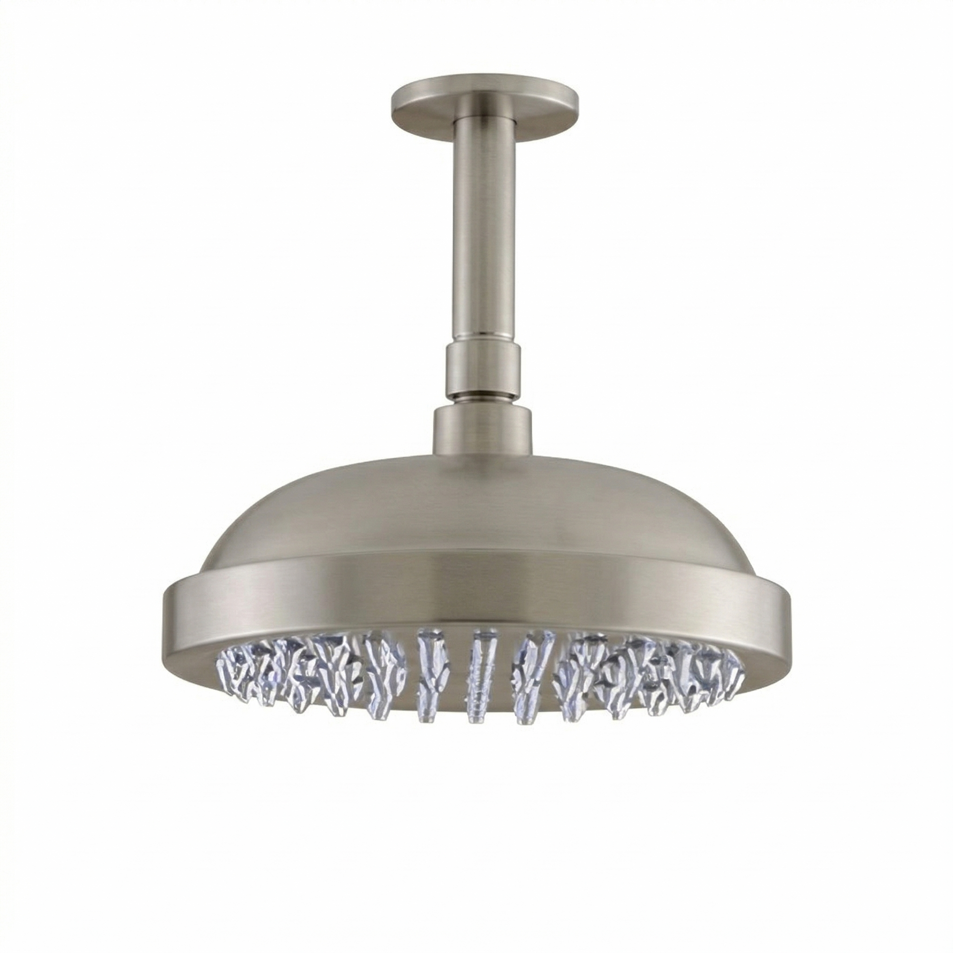 Strom Living Ceiling Mount 8" Shower Head with 4" Arm & Escutcheon Matte Nickel - Shower Components