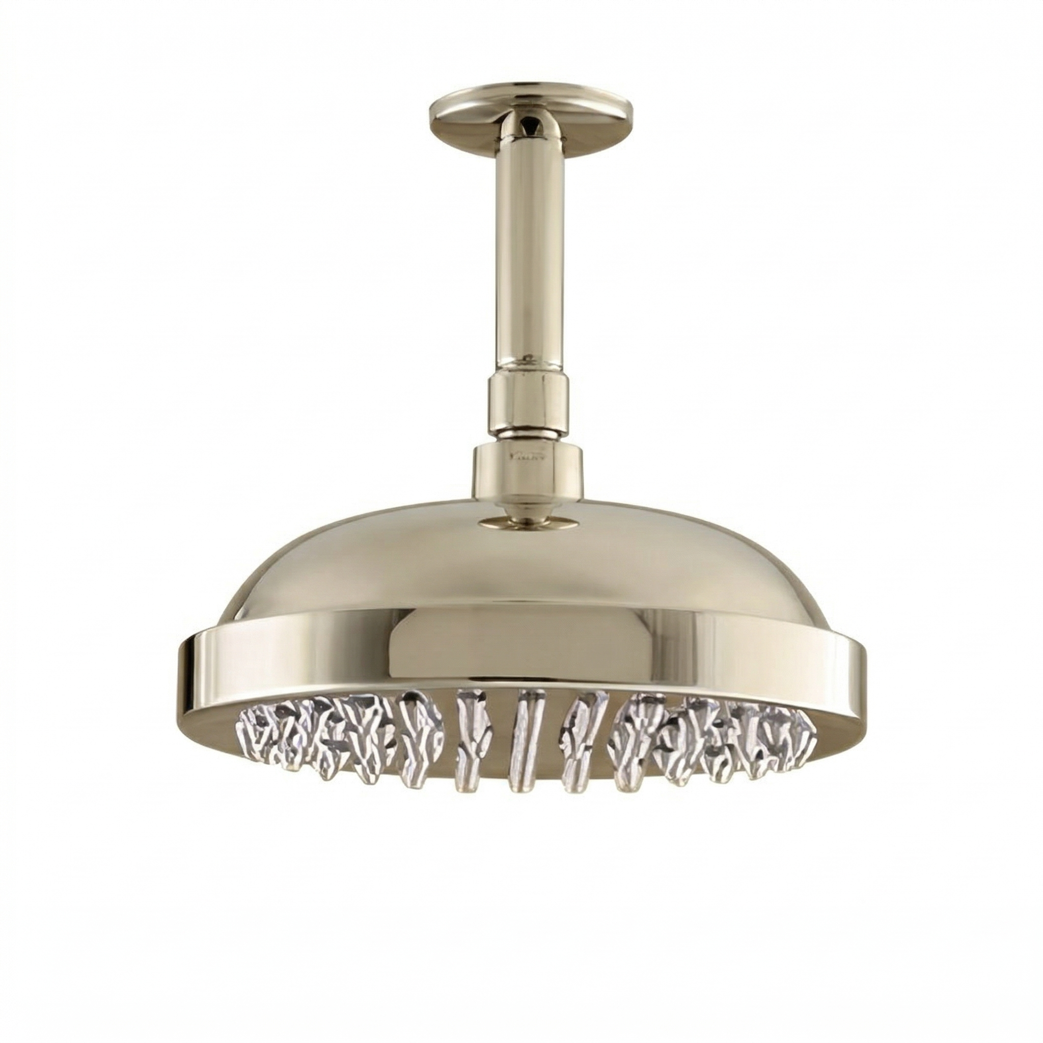 Strom Living Ceiling Mount 8" Shower Head with 4" Arm & Escutcheon Polished Nickel - Shower Components