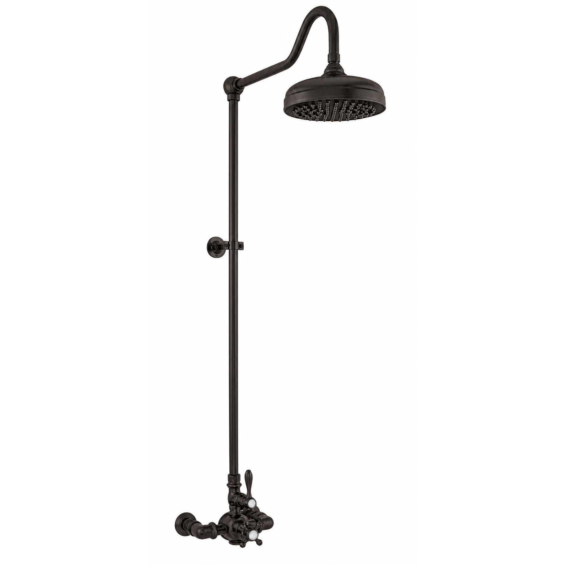 Exposed Thermostatic Shower System P0901 | Strom Living Satin Black - Showers