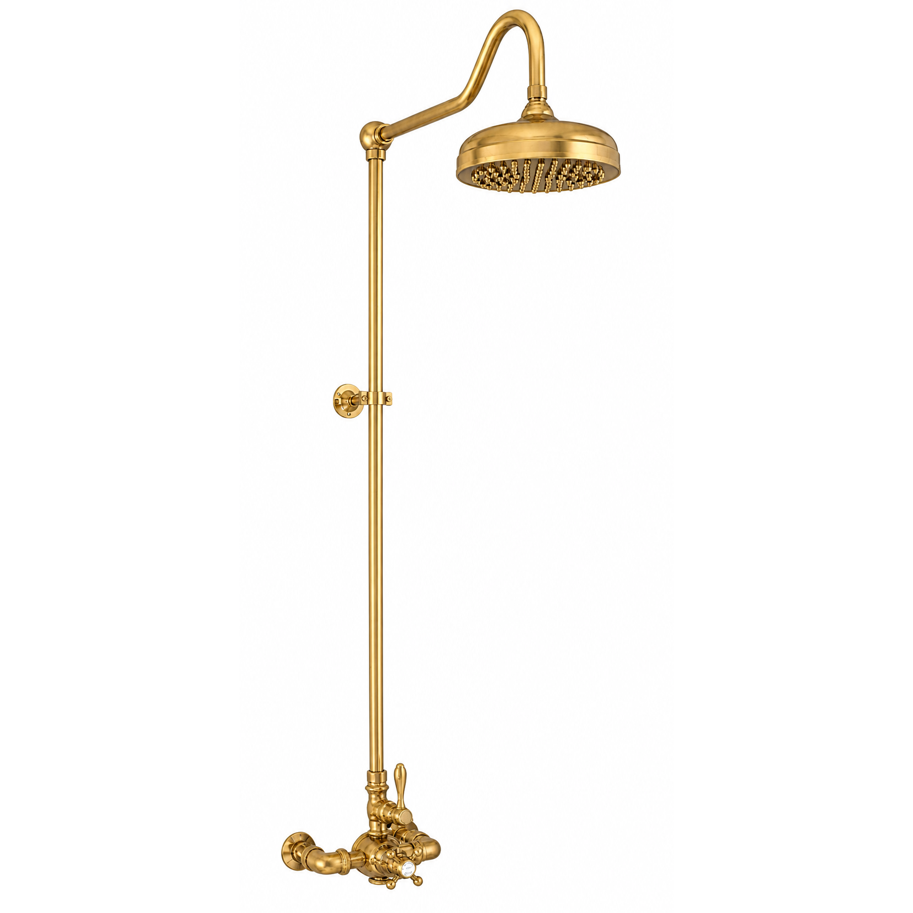 Exposed Thermostatic Shower System P0901 | Strom Living Raw Brass - Showers