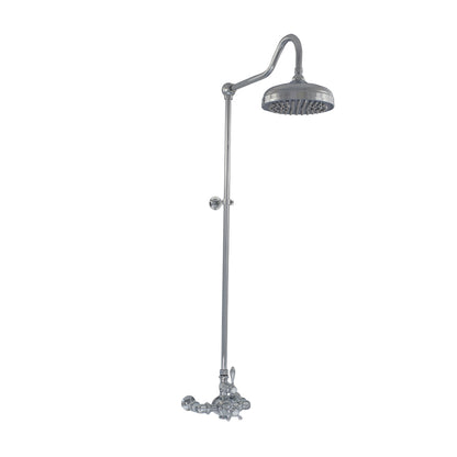 Exposed Thermostatic Shower System Wall Mounted with 1.75 GPM and Lever/Cross Handles