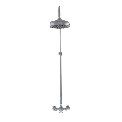 Exposed Thermostatic Shower System Wall Mounted with 1.75 GPM and Lever/Cross Handles