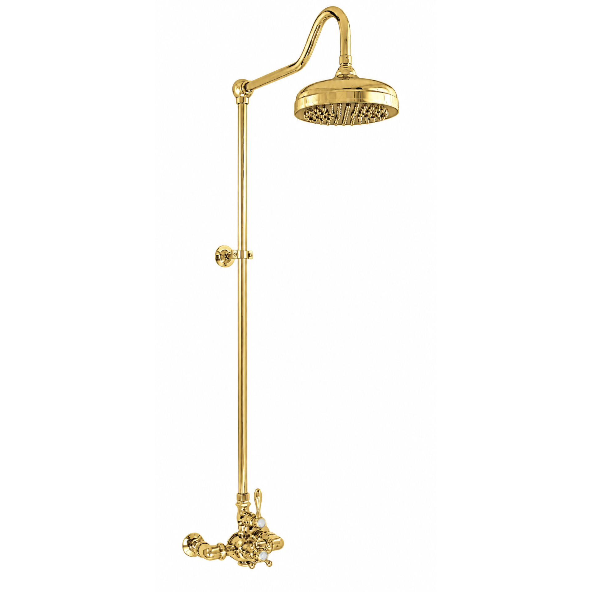 Exposed Thermostatic Shower System P0901 | Strom Living Supercoat Brass - Showers