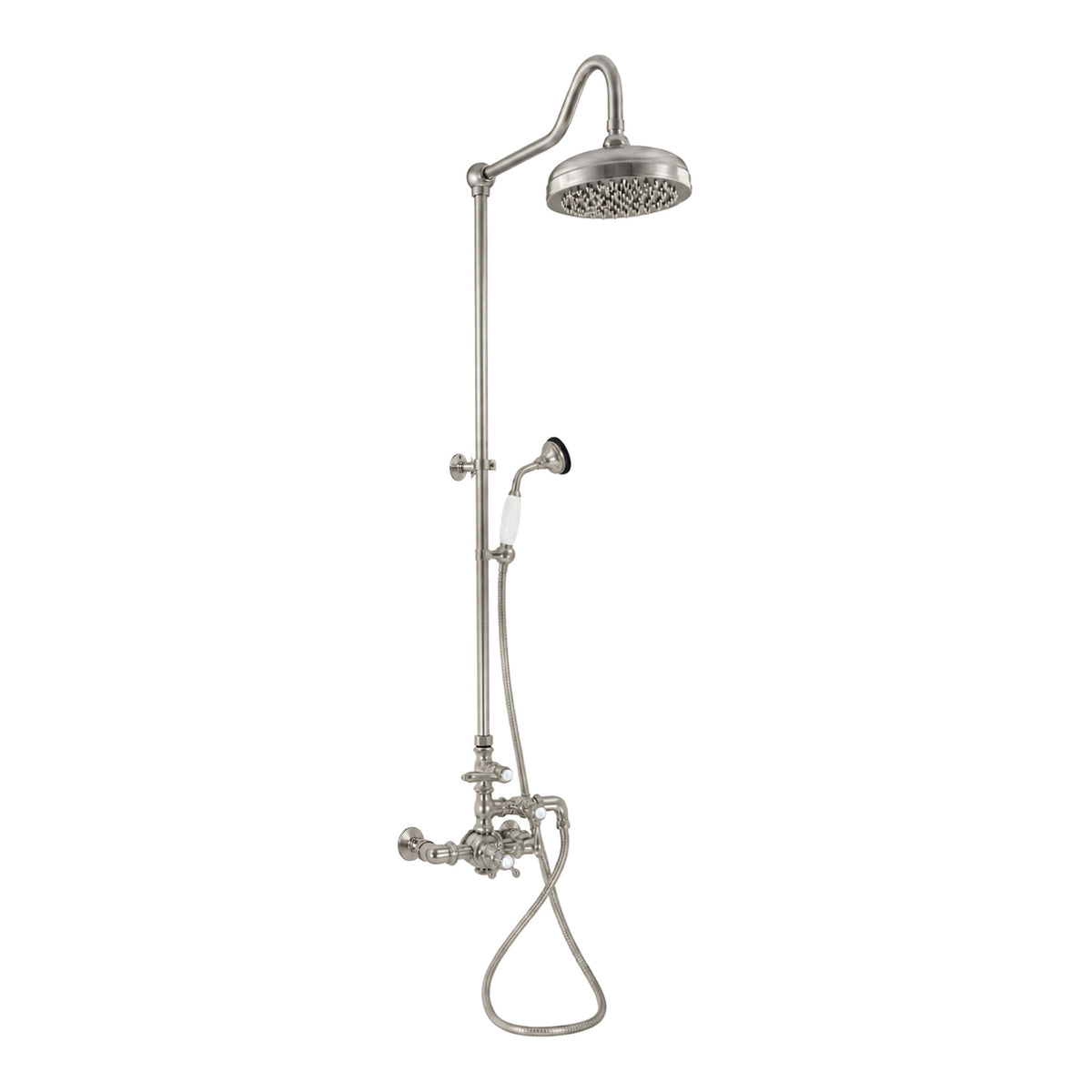 Exposed Thermostatic Shower and Handheld P0902 in Matte Nickel