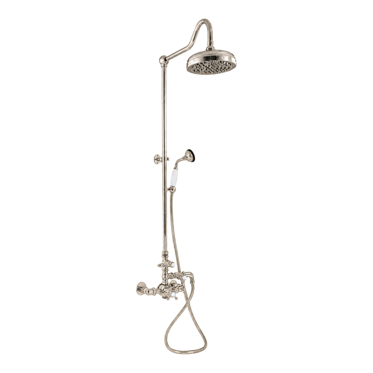 Exposed Thermostatic Shower and Handheld P0902 in Polished Nickel
