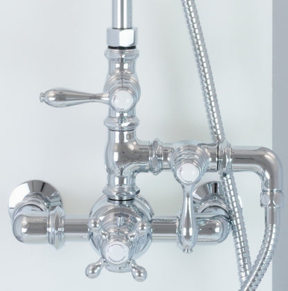 Exposed Thermostatic Shower System Wall Mounted with 1.75 GPM Handshower and Lever Handles