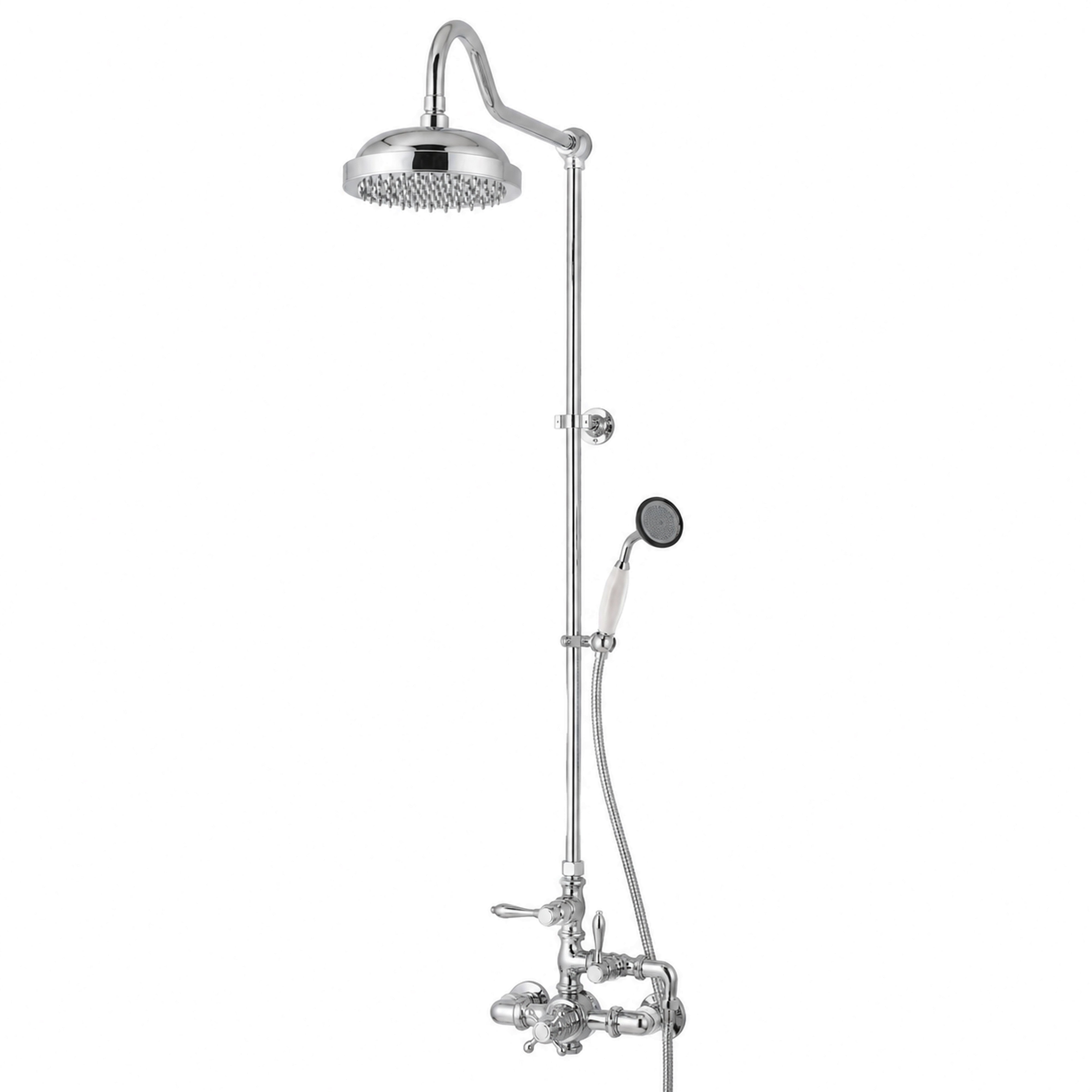 Exposed Thermostatic Shower and Handheld P0902 | Strom Living Chrome - Showers