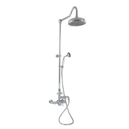 Exposed Thermostatic Shower System Wall Mounted with 1.75 GPM Handshower and Lever Handles