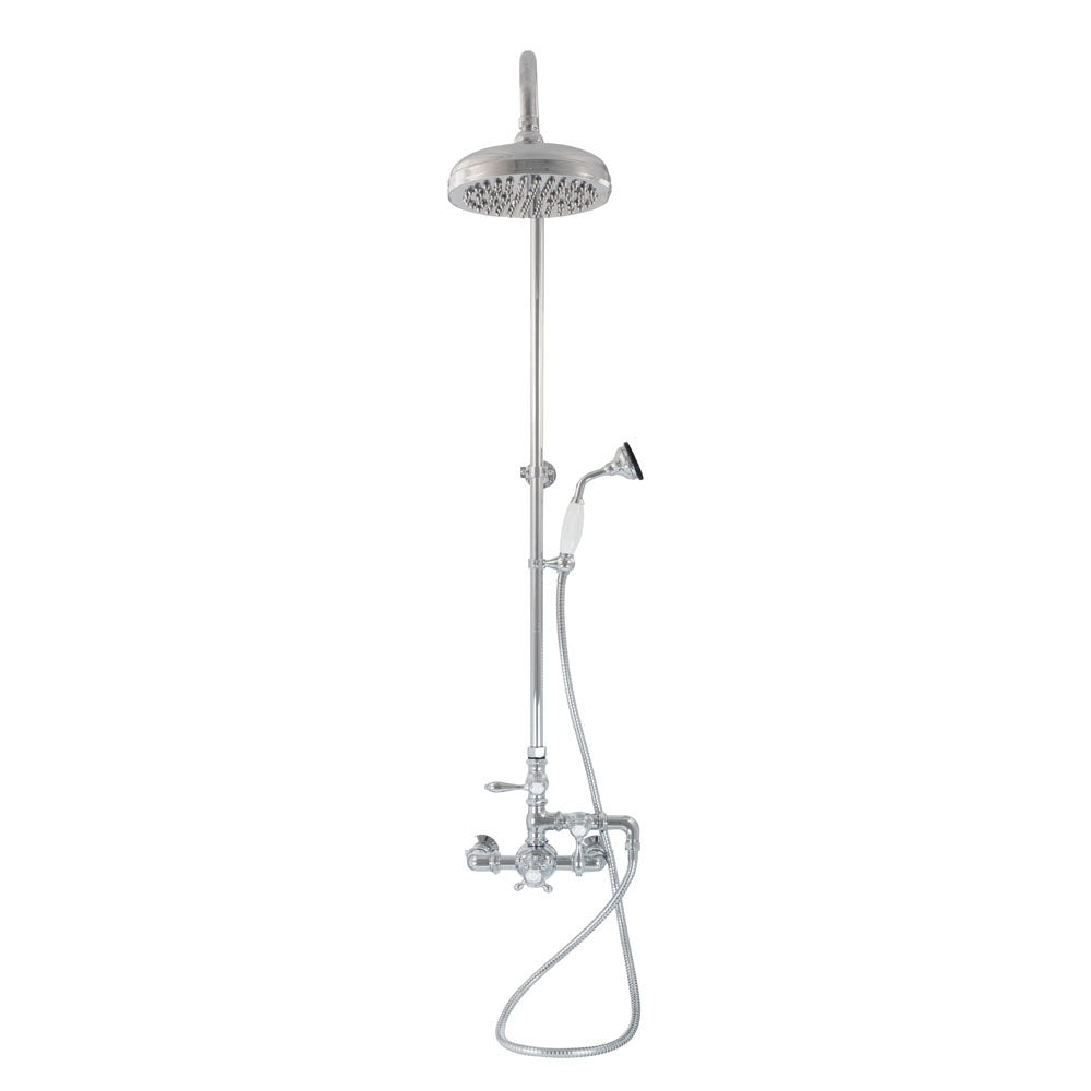 Exposed Thermostatic Shower System Wall Mounted with 1.75 GPM Handshower and Lever Handles
