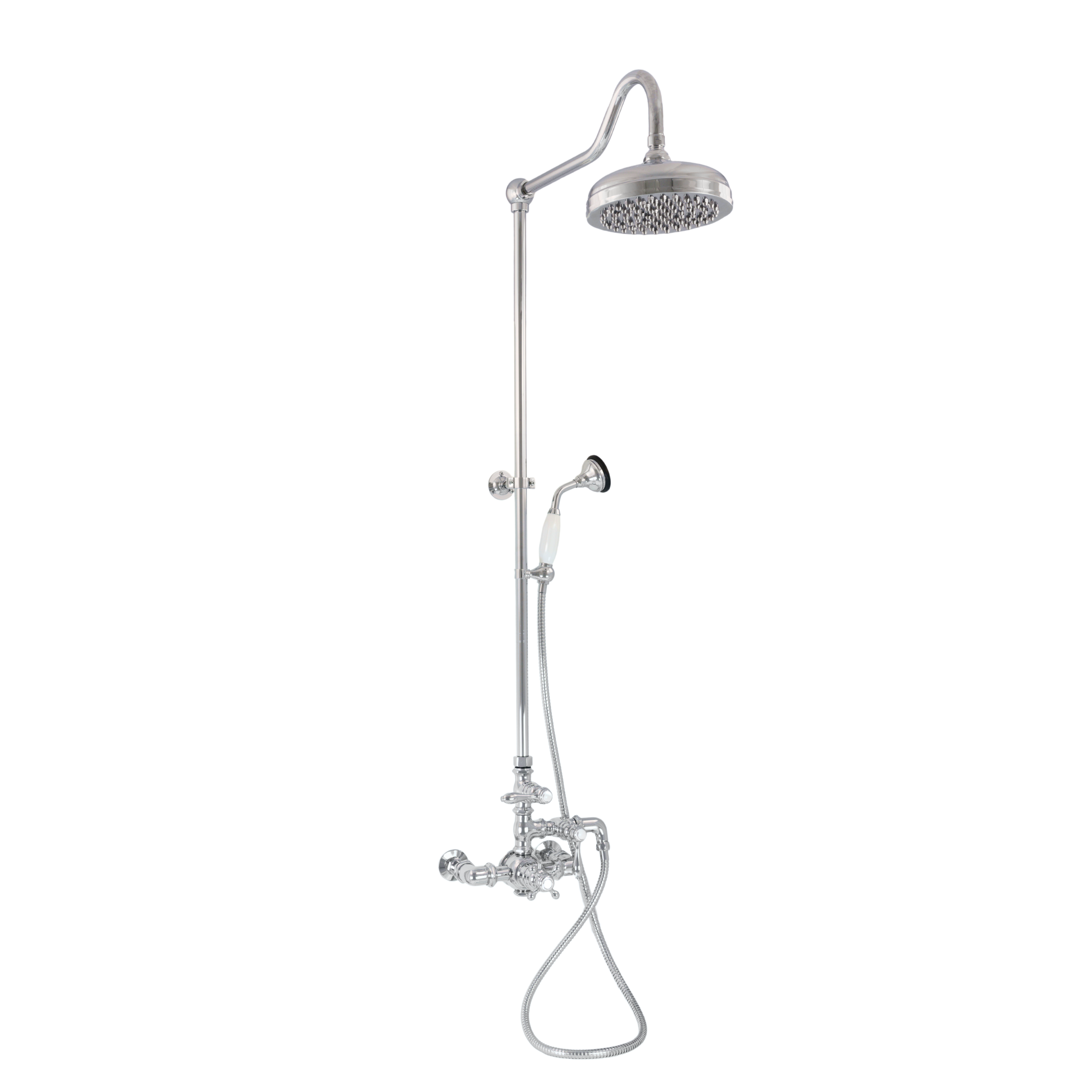 Exposed Thermostatic Shower and Handheld P0902 | Strom Living Chrome - Showers
