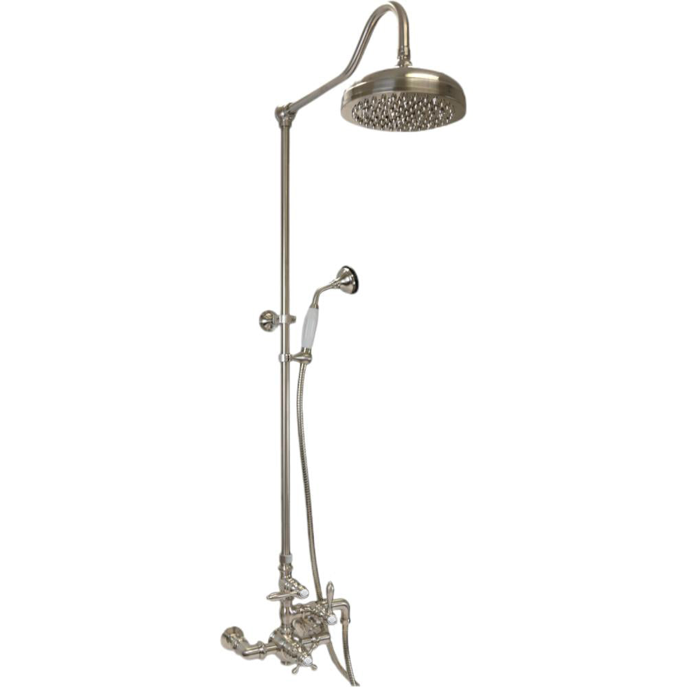 Exposed Thermostatic Shower System Wall Mounted with 1.75 GPM Handshower and Lever Handles