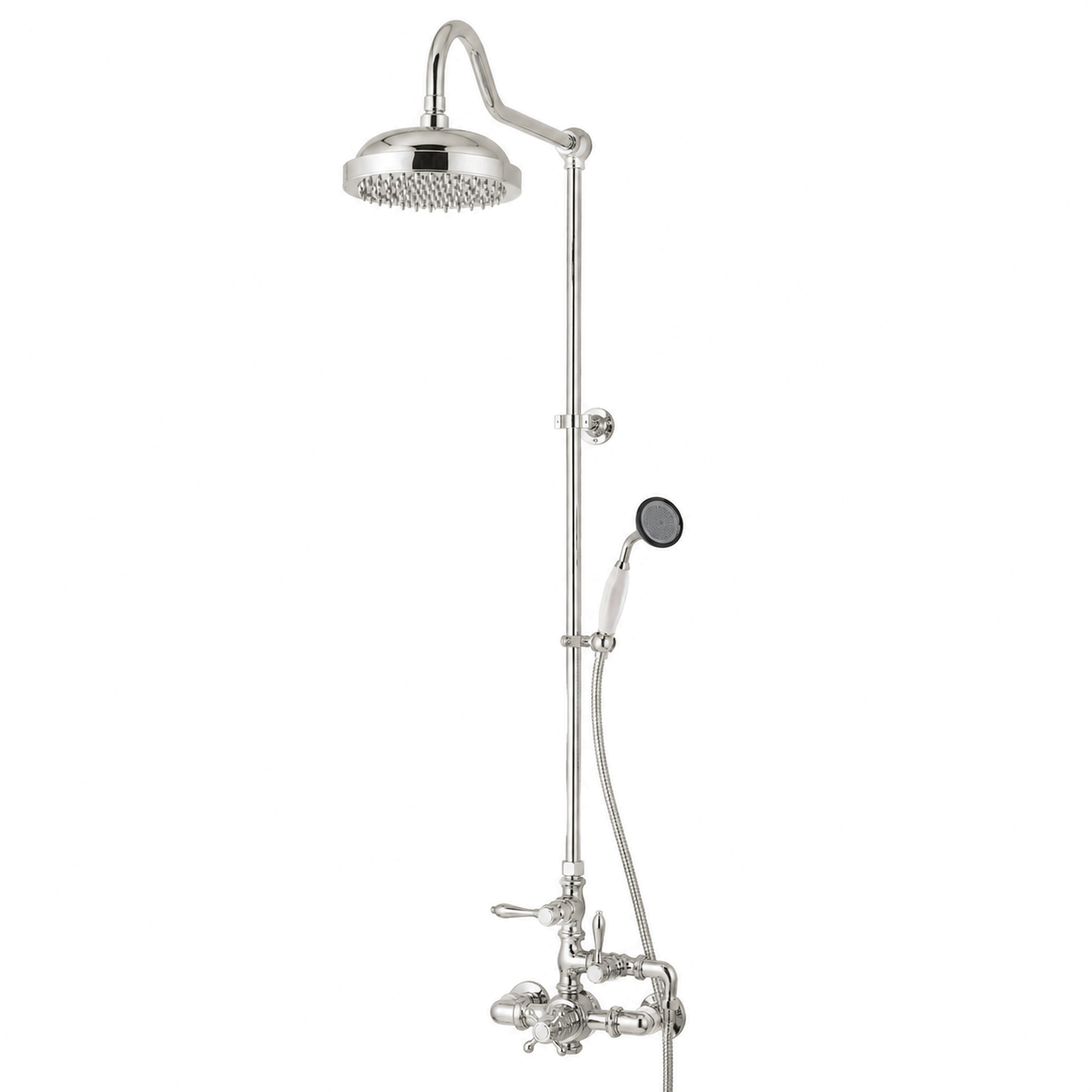 Exposed Thermostatic Shower and Handheld P0902 | Strom Living Polished Nickel - Showers