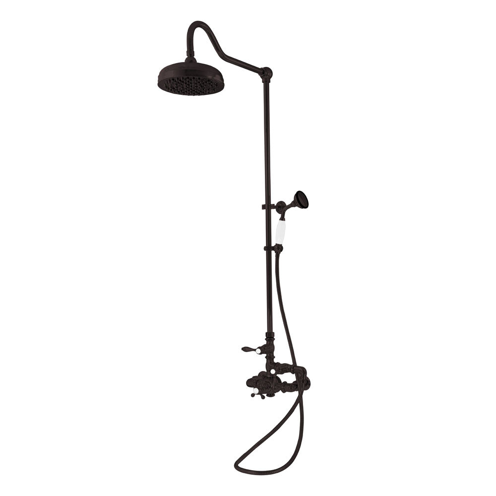 Exposed Thermostatic Shower and Handheld P0902 | Strom Living Satin Black - Showers