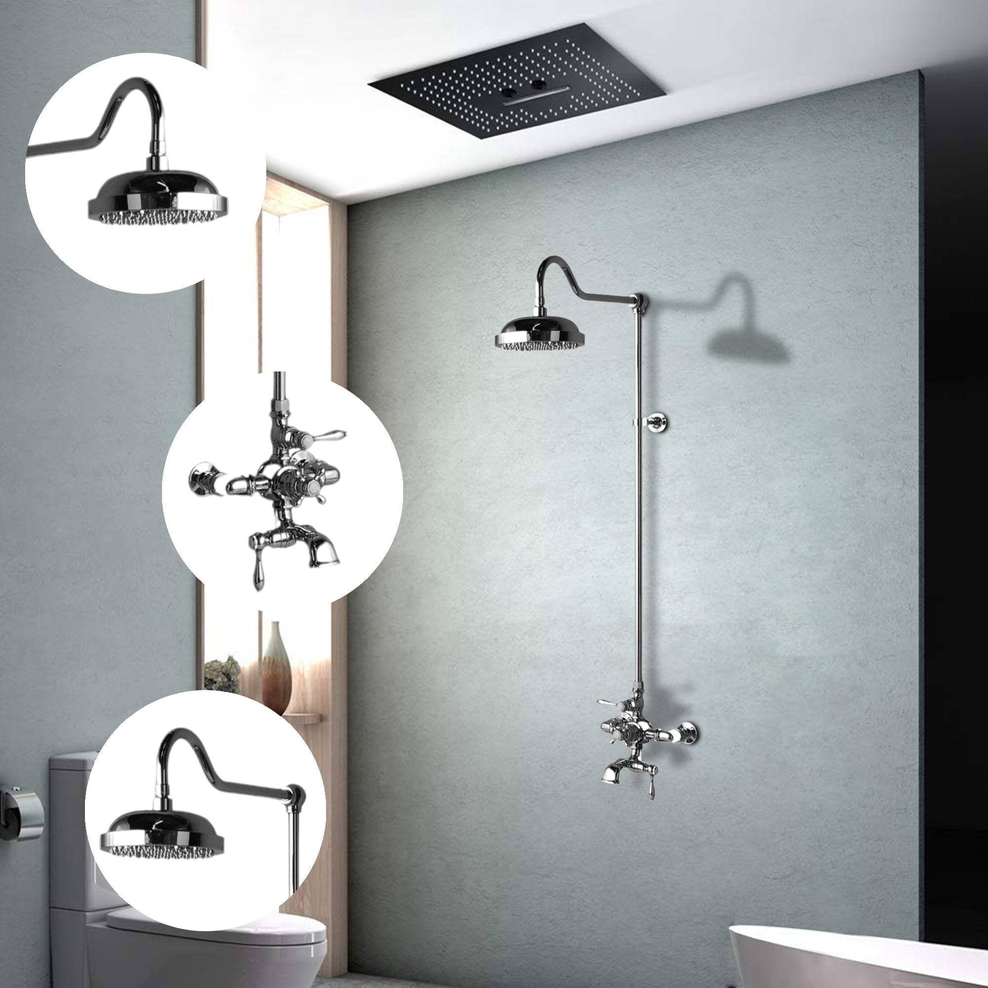 Thermostatic Shower System with Tub Spout P0903 | Strom Living - Showers