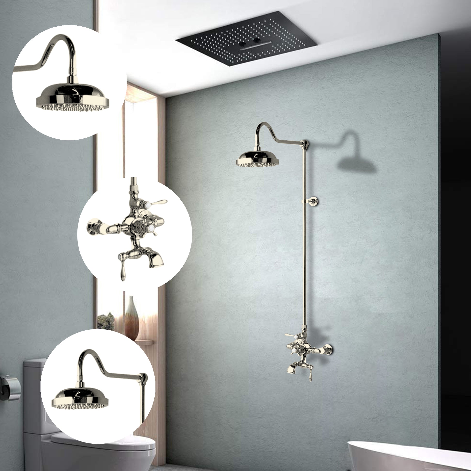 Thermostatic Shower System with Tub Spout P0903 | Strom Living - Showers