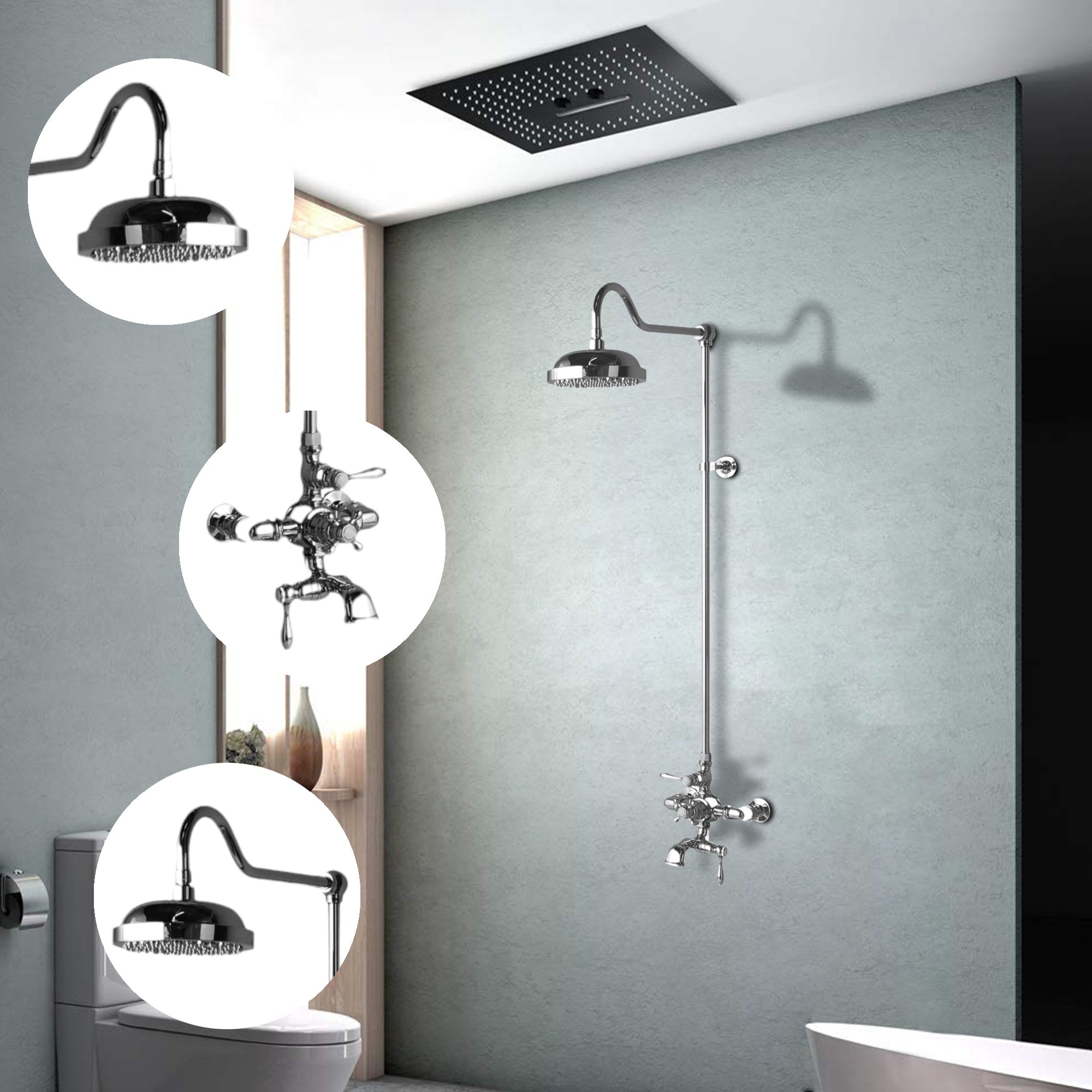 Thermostatic Shower System with Tub Spout P0903 | Strom Living - Showers