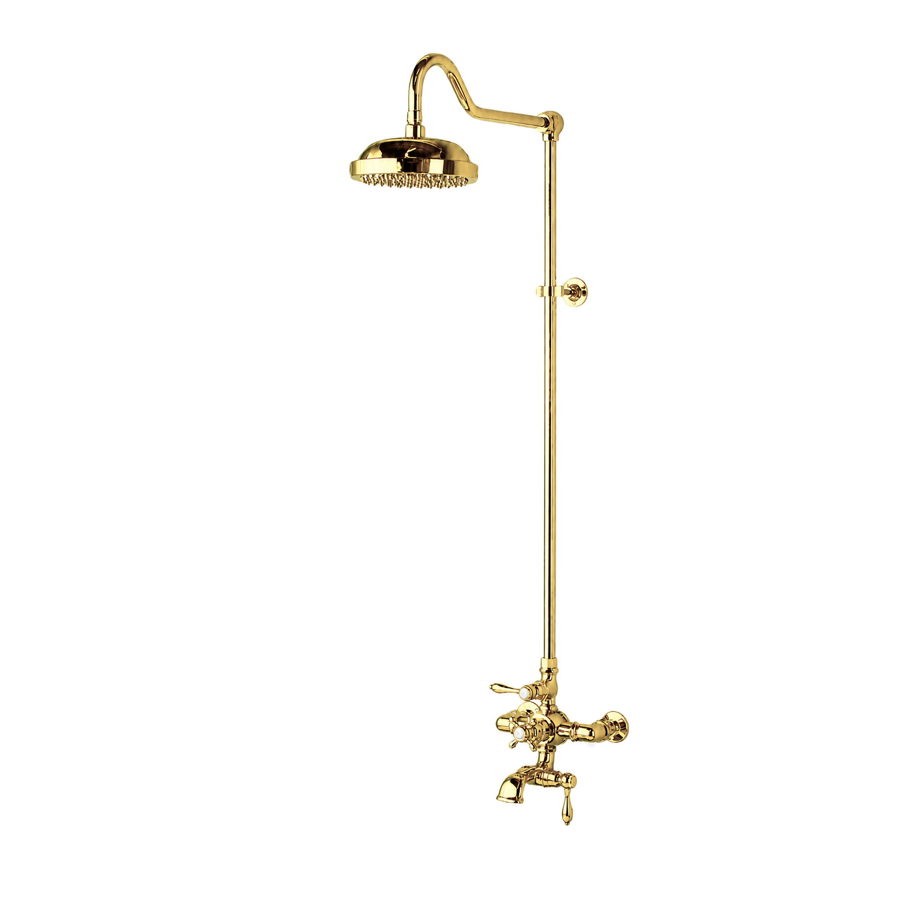 Thermostatic Shower System with Tub Spout P0903 | Strom Living Polished Brass - Showers