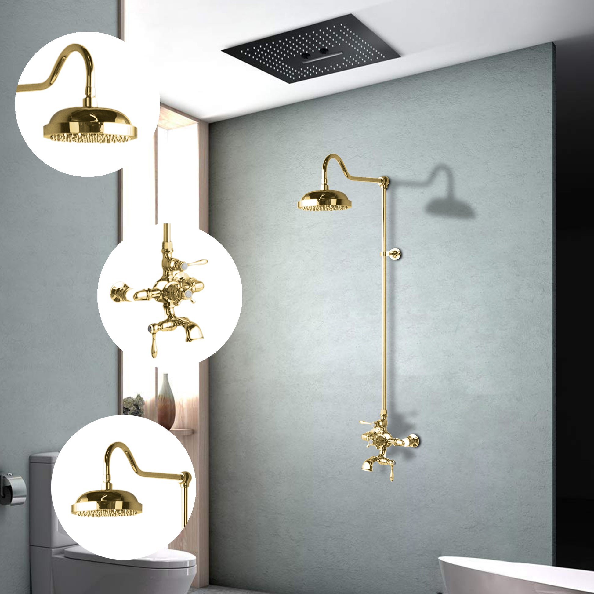 Thermostatic Shower System with Tub Spout P0903 | Strom Living - Showers