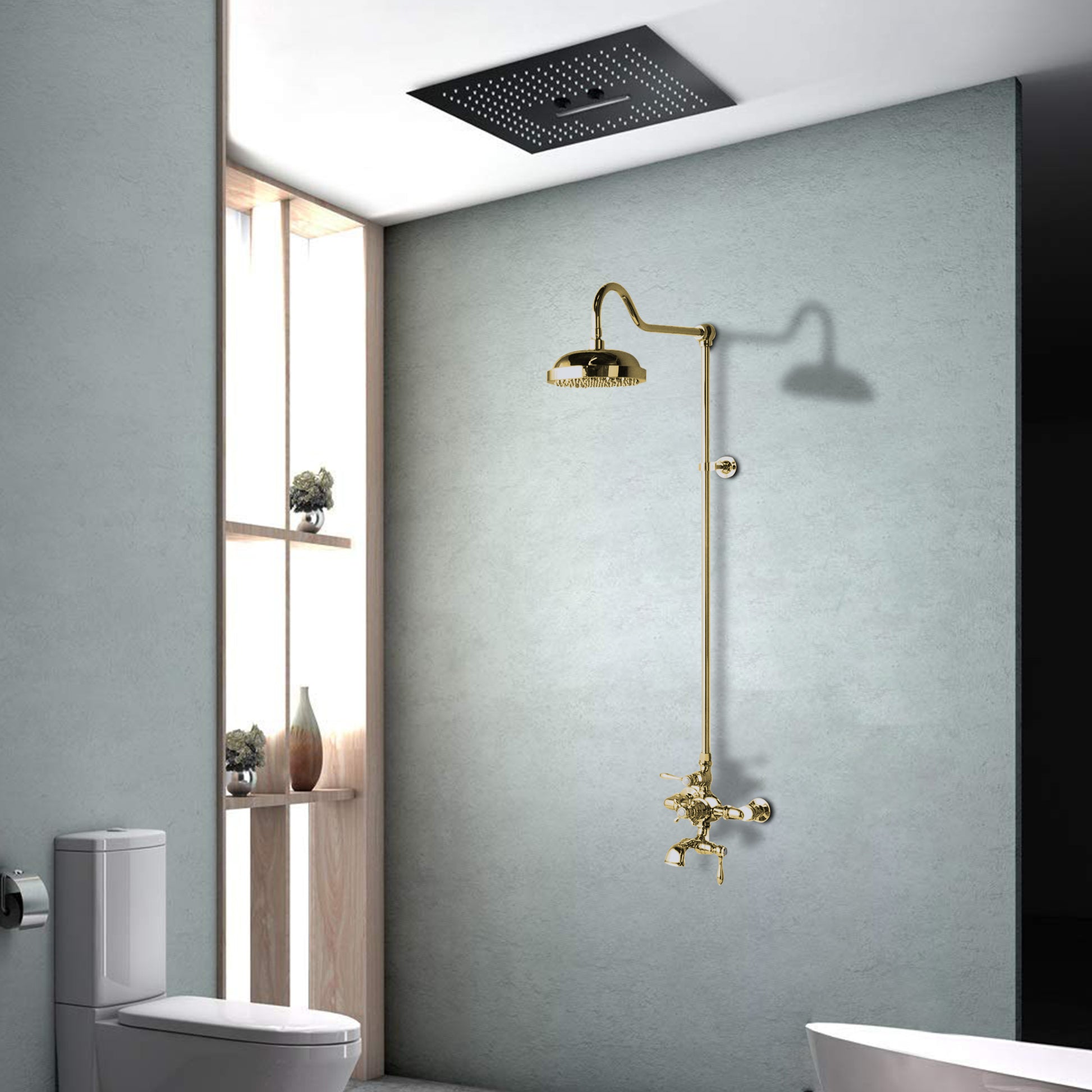 Thermostatic Shower System with Tub Spout P0903 | Strom Living - Showers