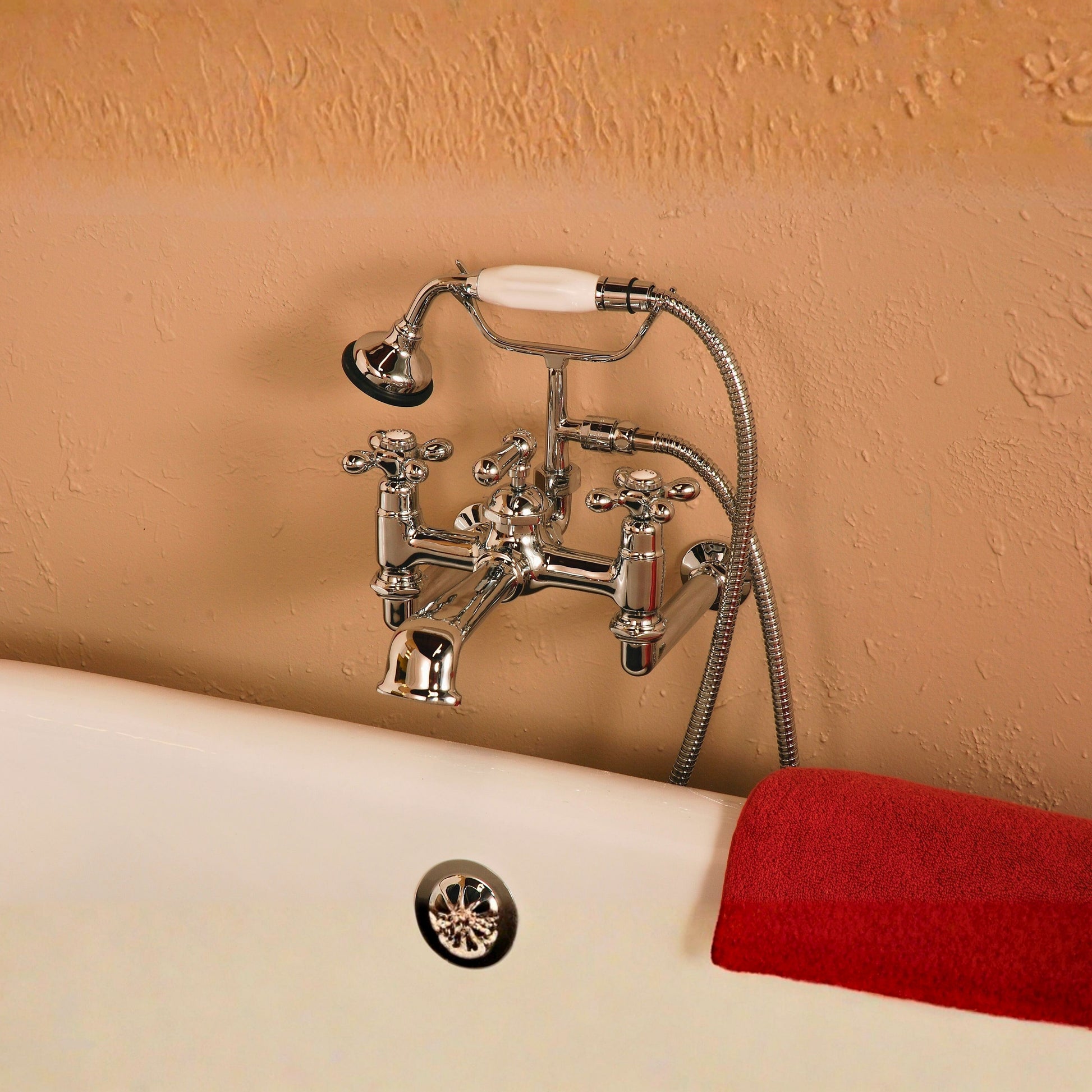 Wall Mount Tub Faucet w/ Handheld Shower P0905 | Strom Living - Tub Fillers