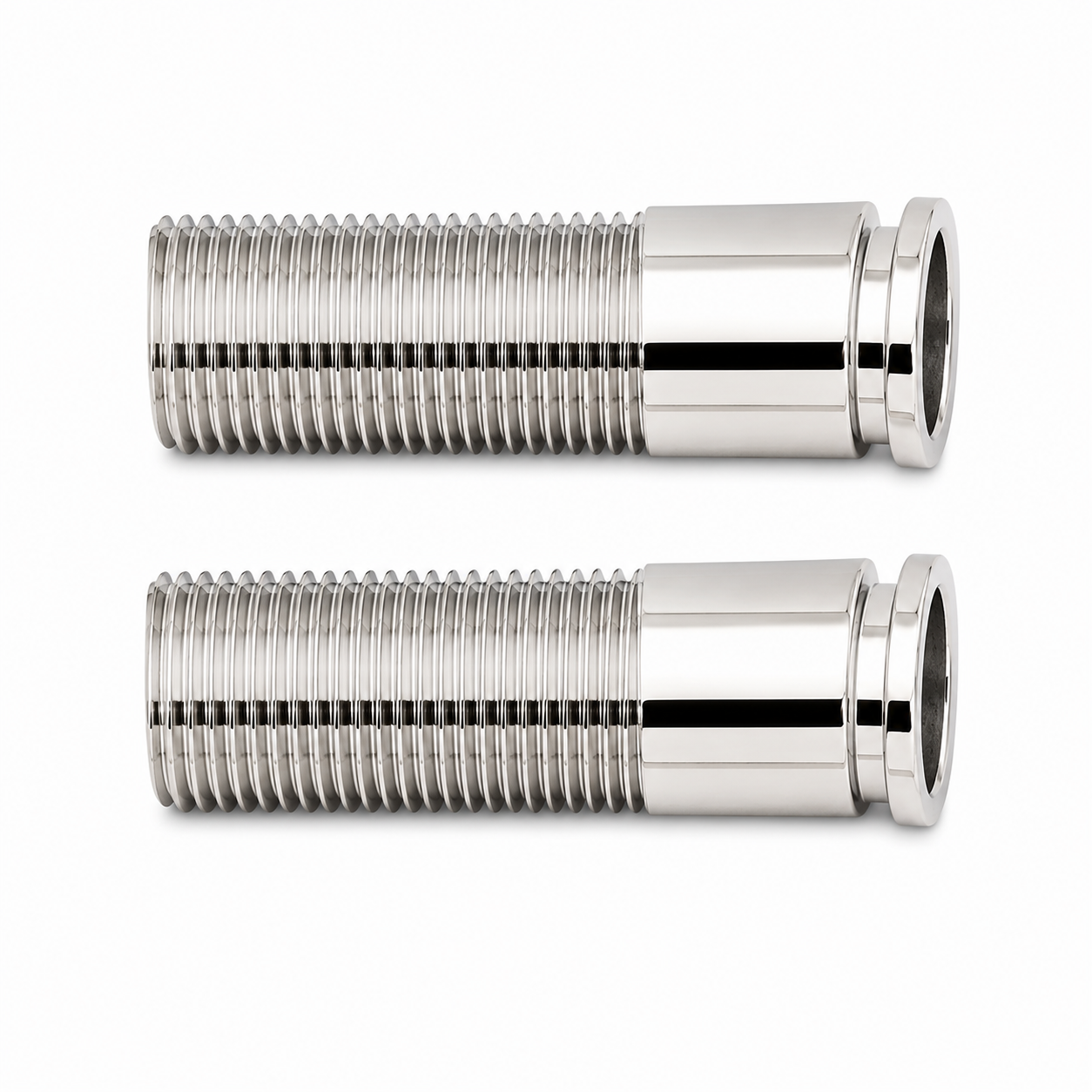 Strom Living Angled Inlet Shanks Pair, Fits 3/4'' OD Polished Nickel - Plumbing Parts
