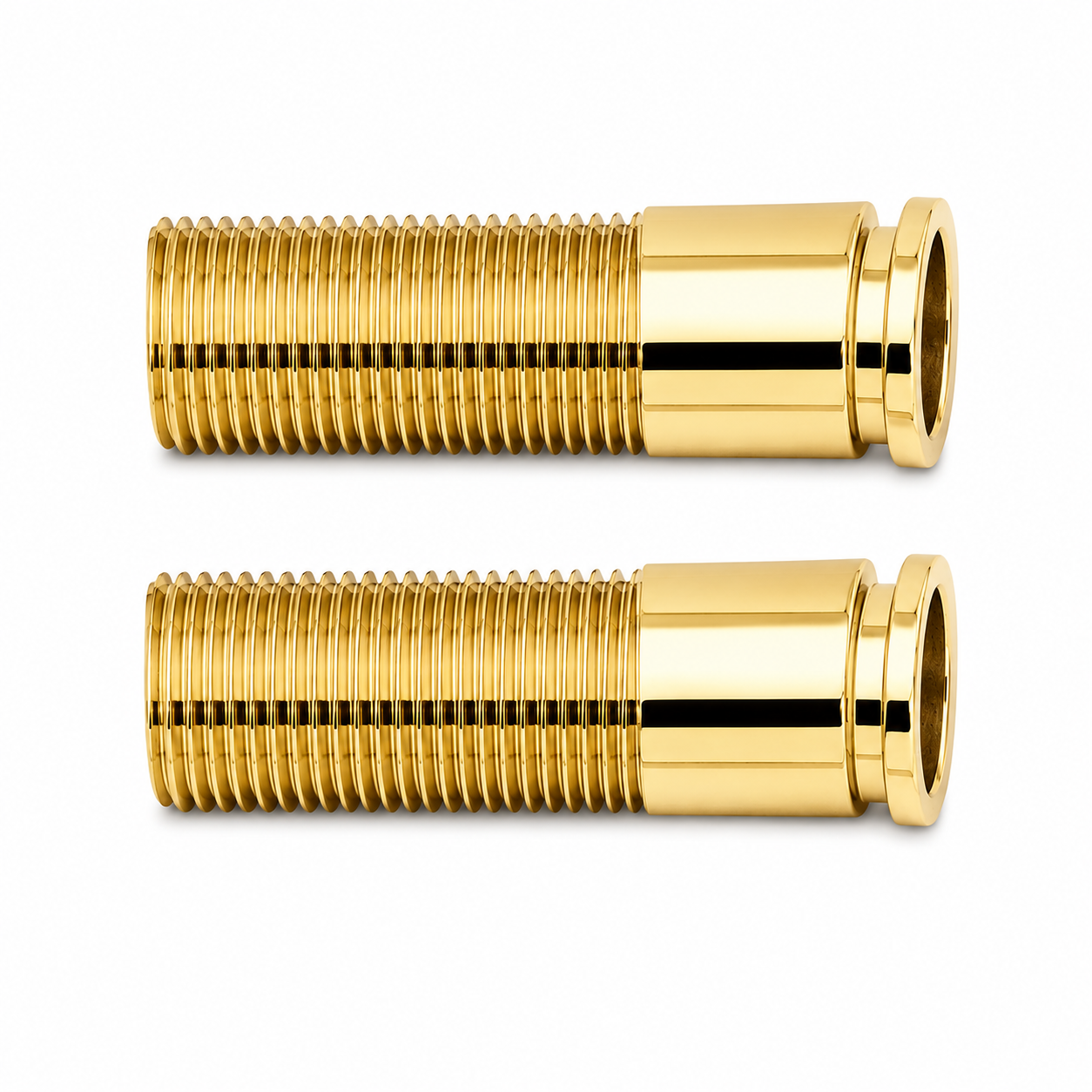 Strom Living Angled Inlet Shanks Pair, Fits 3/4'' OD Polished Brass - Plumbing Parts