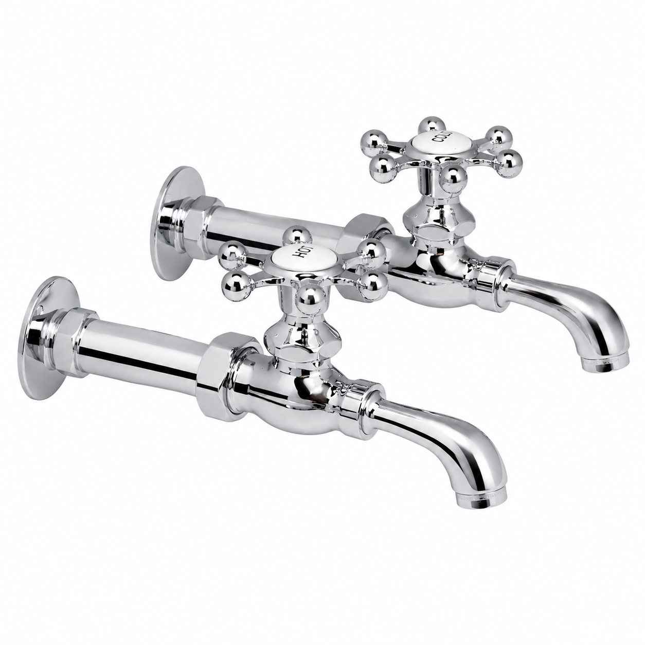 Strom Living P0725 Aqueduct Handle Pair with Porcelain Button - Faucet Parts