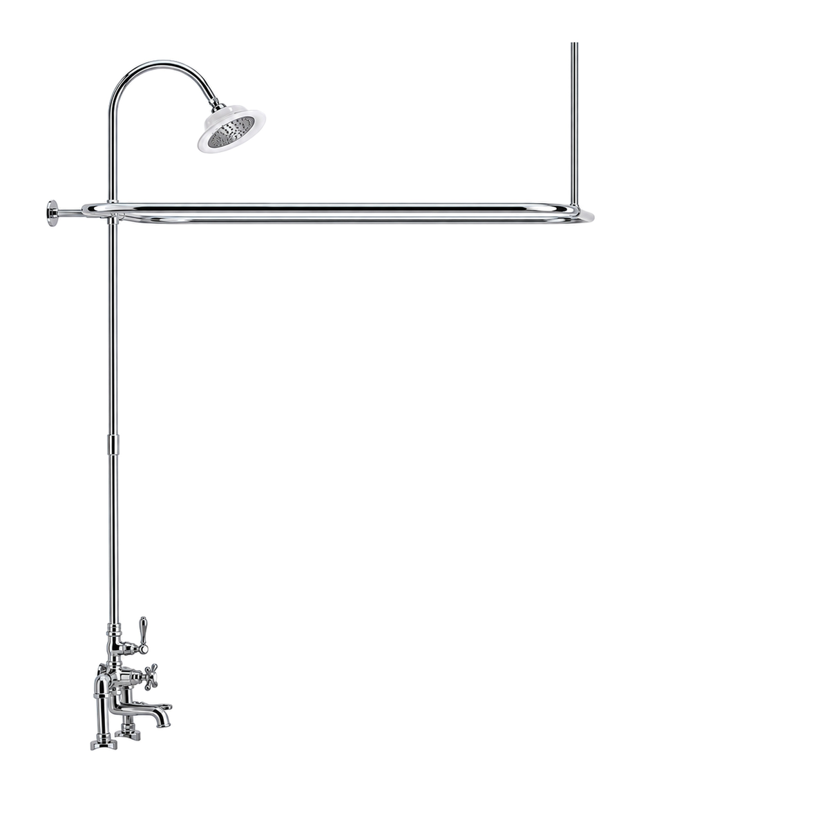 Thermostatic Tub Enclosure Shower System P0918 in Chrome